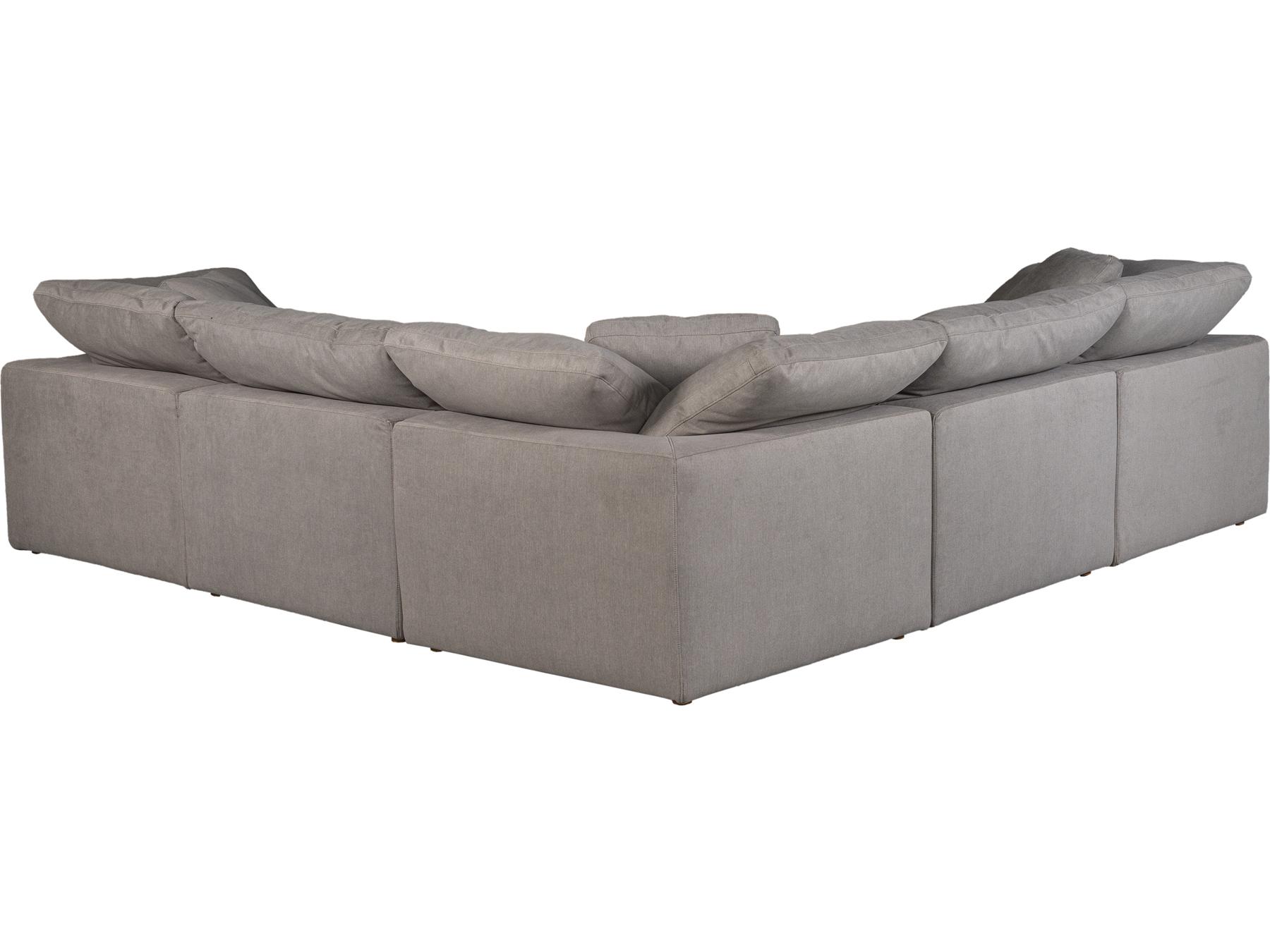 Moe's Home Terra Gray Upholstered Sectional Sofa