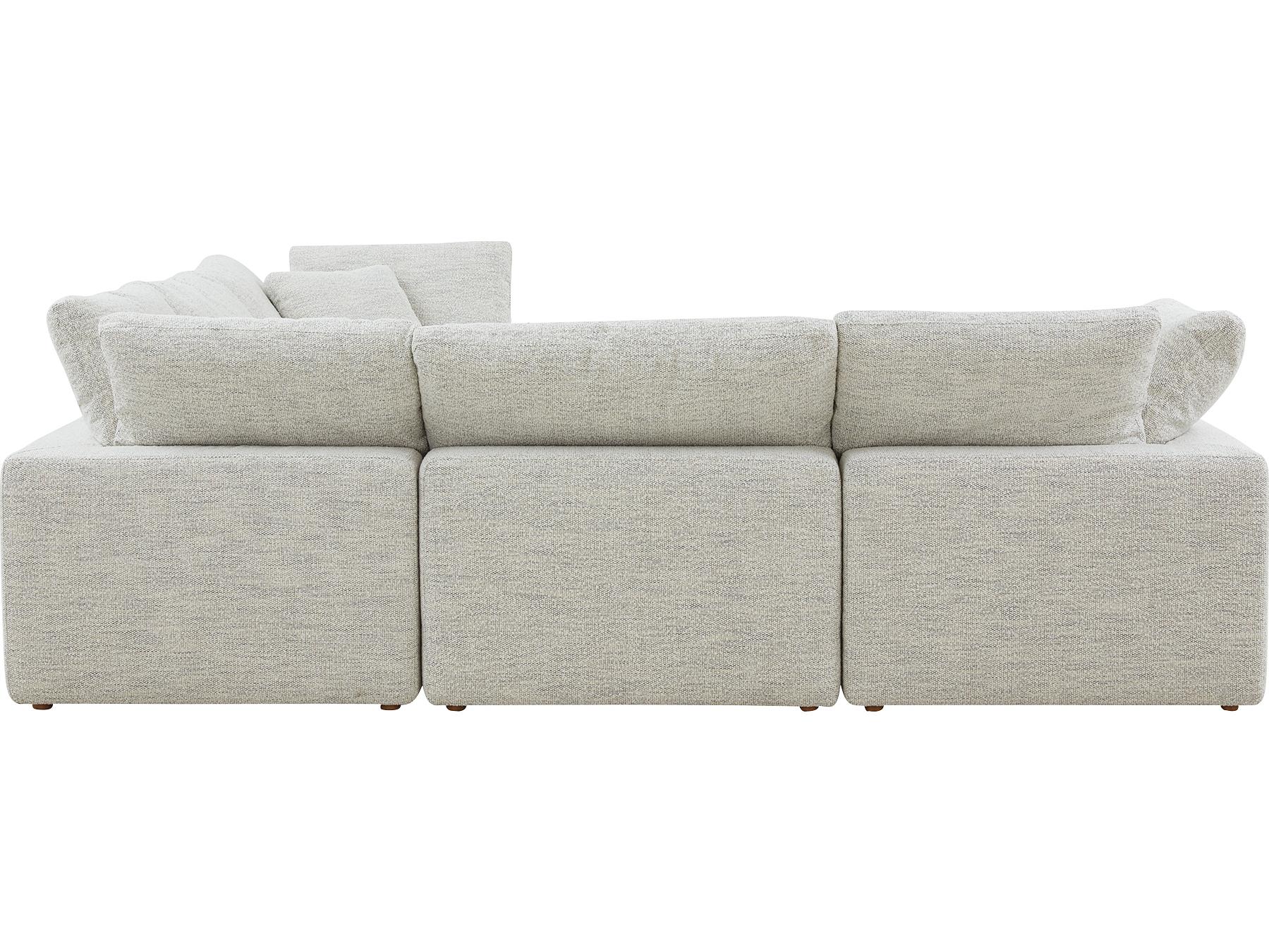 Moe's Home Terra Beige Upholstered Sectional Sofa