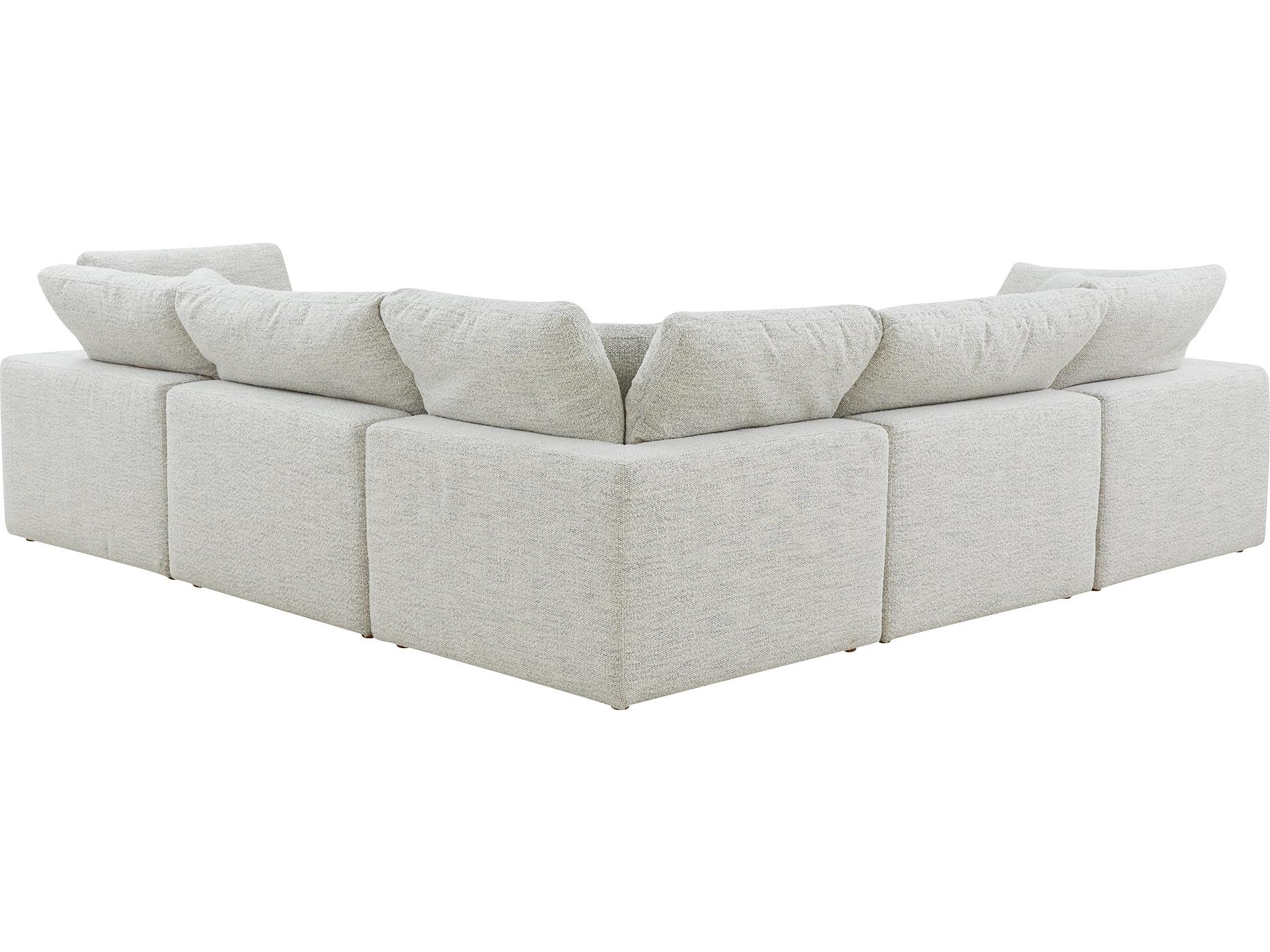 Moe's Home Terra Beige Upholstered Sectional Sofa