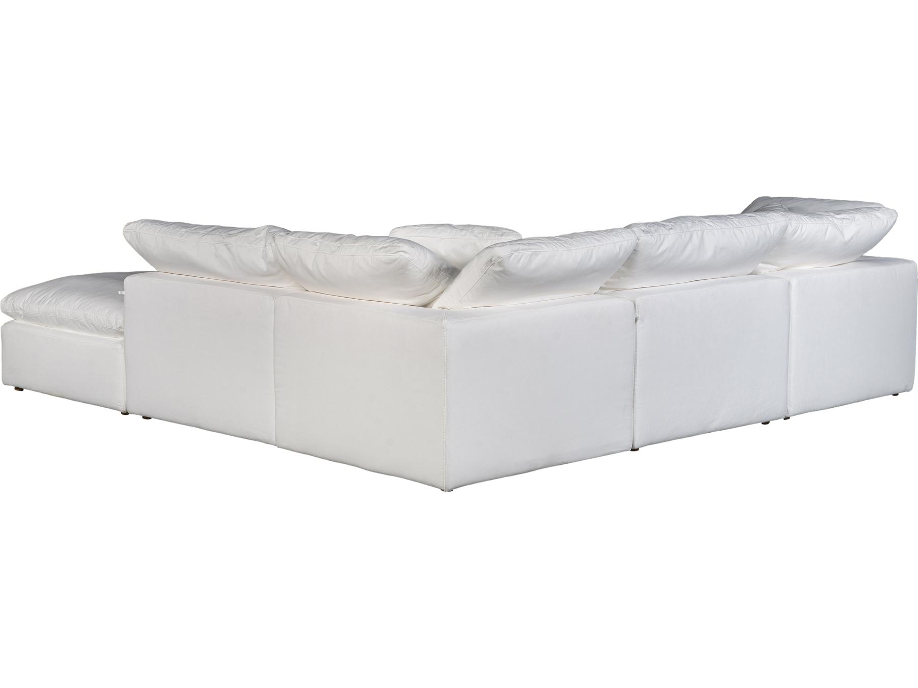 Moe's Home Terra White Upholstered Sectional Sofa