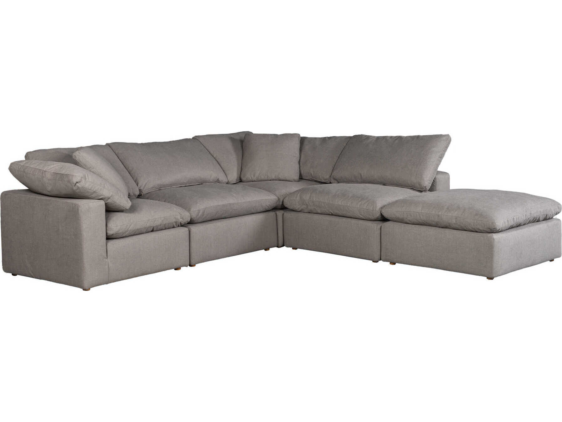 Moe's Home Terra Gray Upholstered Sectional Sofa