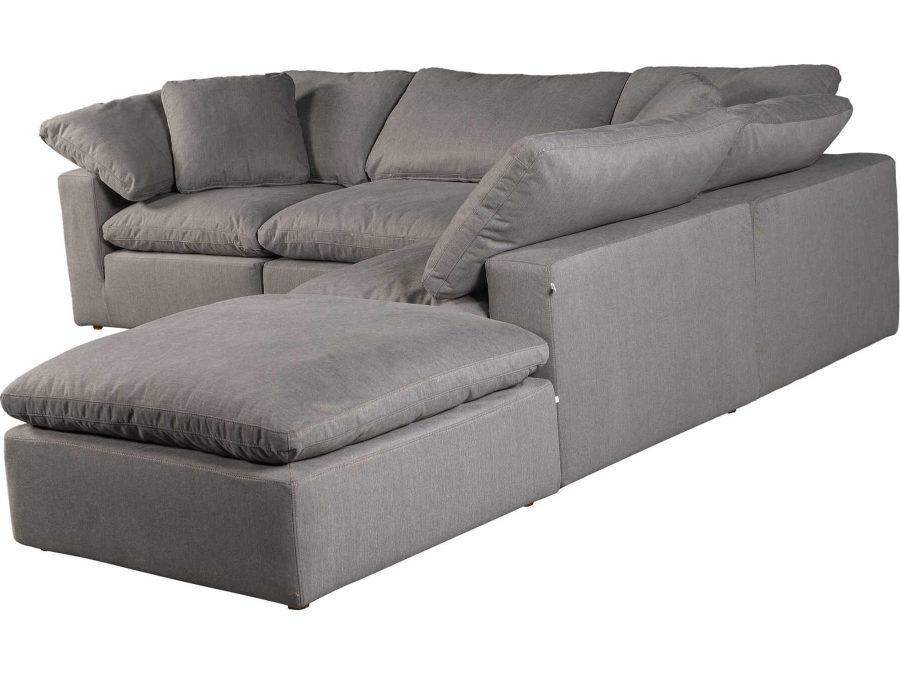 Moe's Home Terra Gray Upholstered Sectional Sofa
