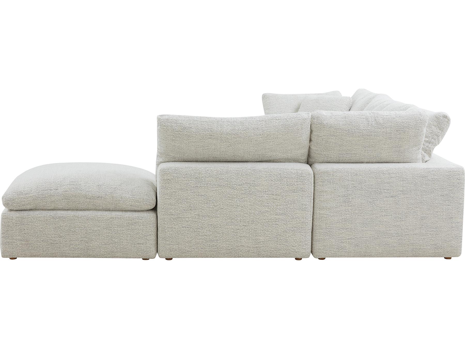 Moe's Home Terra Beige Upholstered Sectional Sofa