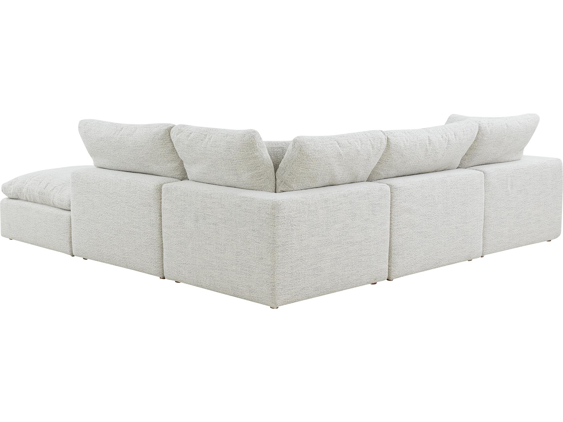 Moe's Home Terra Beige Upholstered Sectional Sofa