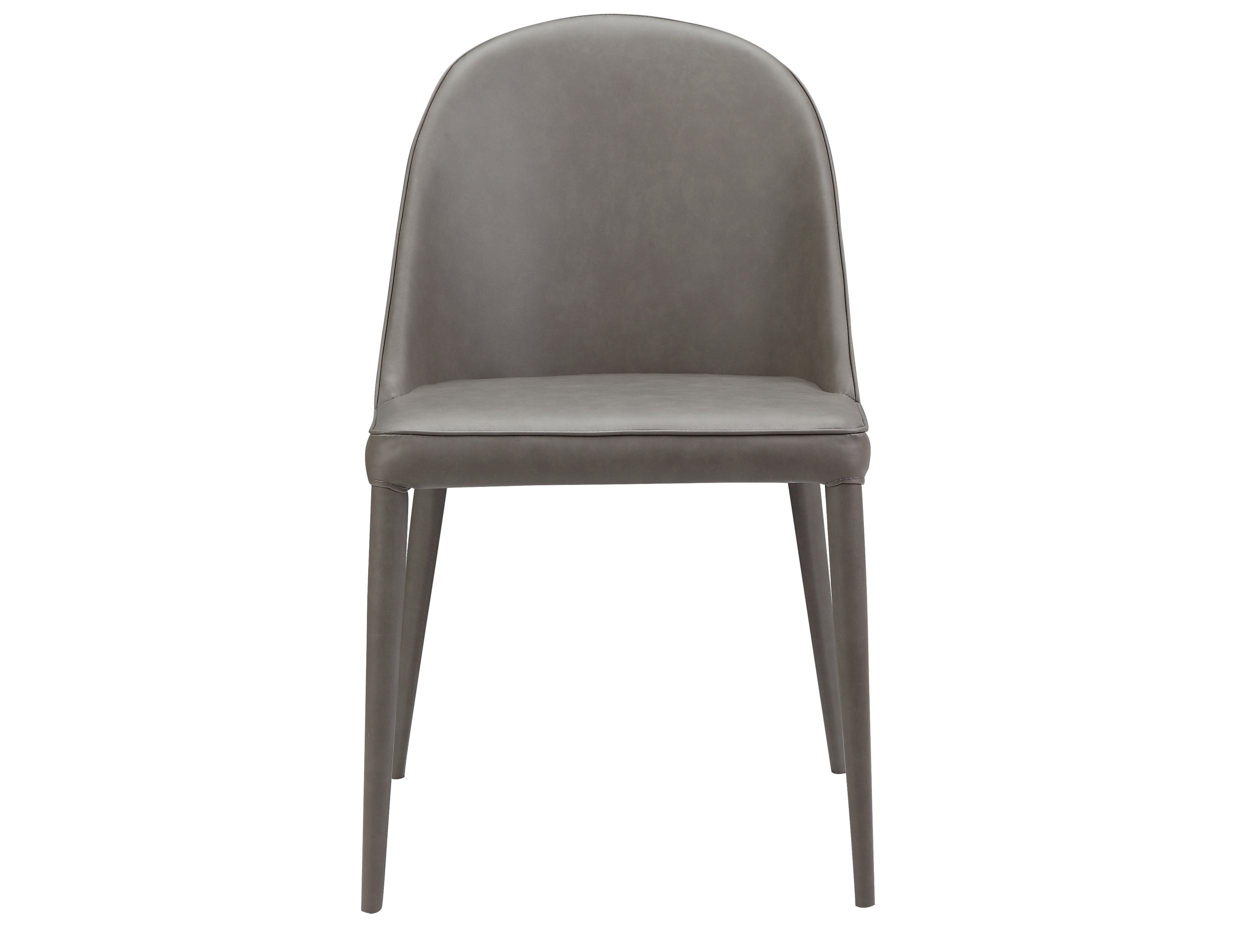 Moe's Home Burton Gray Upholstered Side Dining Chair - Set of Two