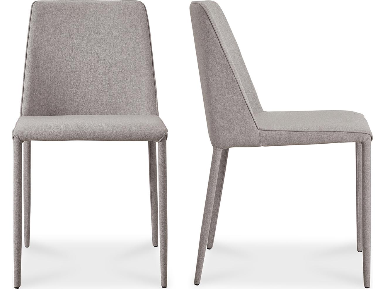 Moe's Home Gray Upholstered Side Dining Chair - Set of Two