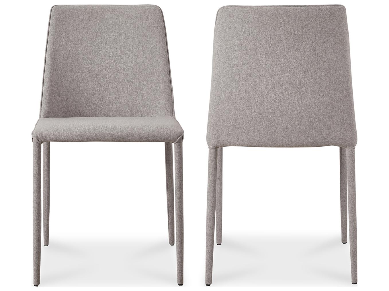 Moe's Home Gray Upholstered Side Dining Chair - Set of Two