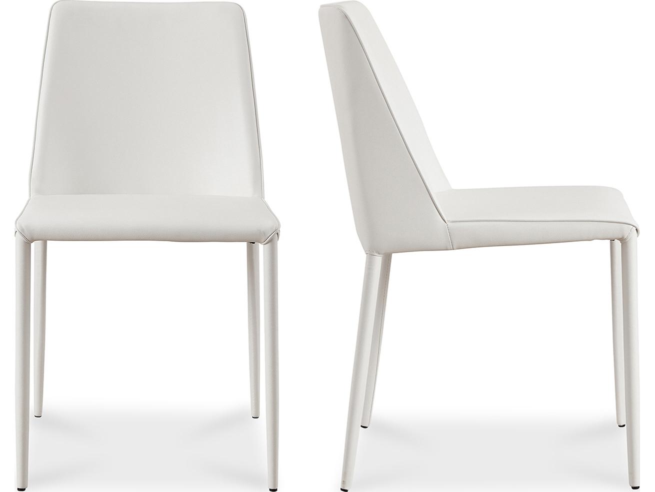 Moe's Home White Upholstered Side Dining Chair - Set of Two