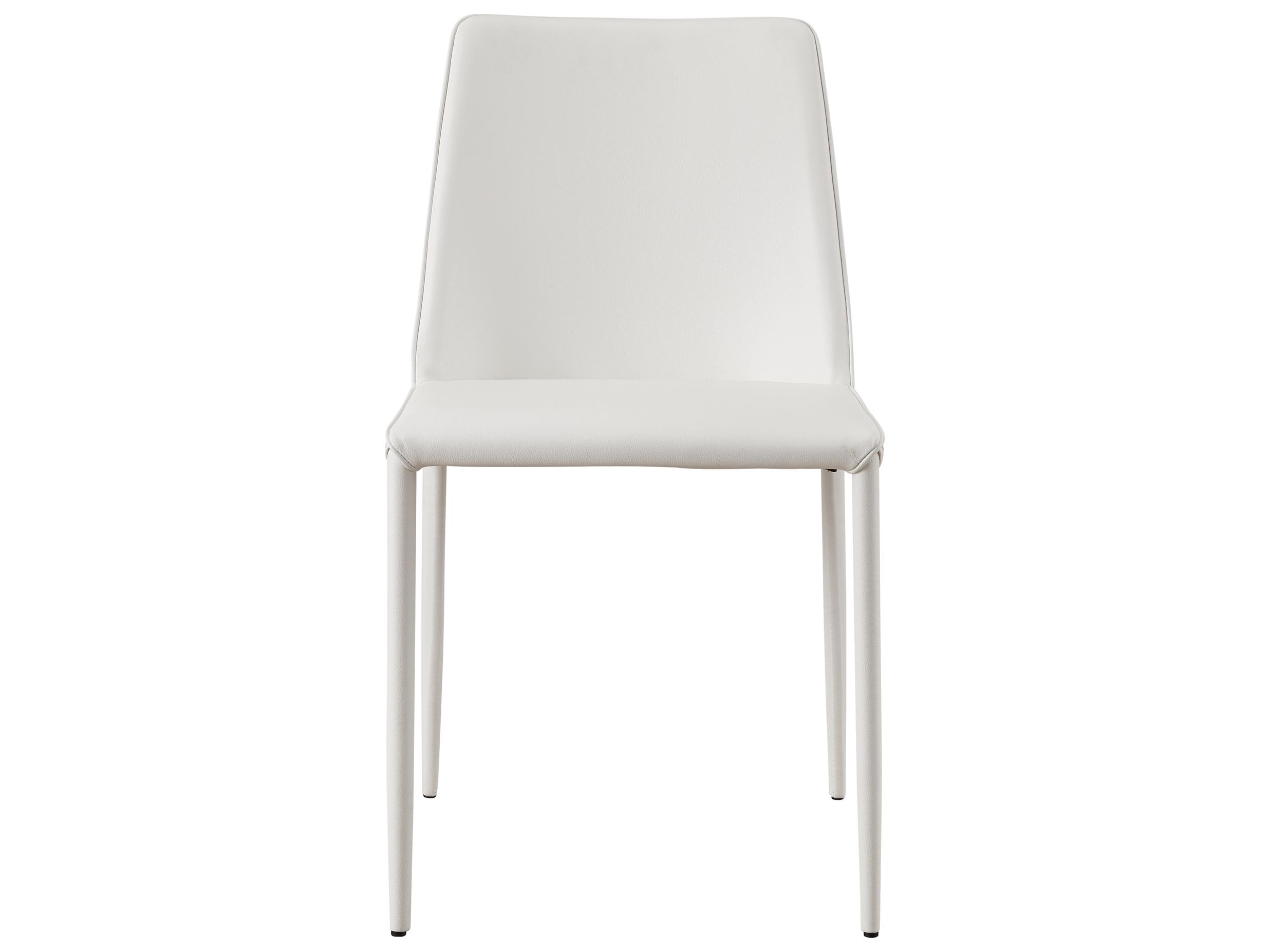 Moe's Home White Upholstered Side Dining Chair - Set of Two