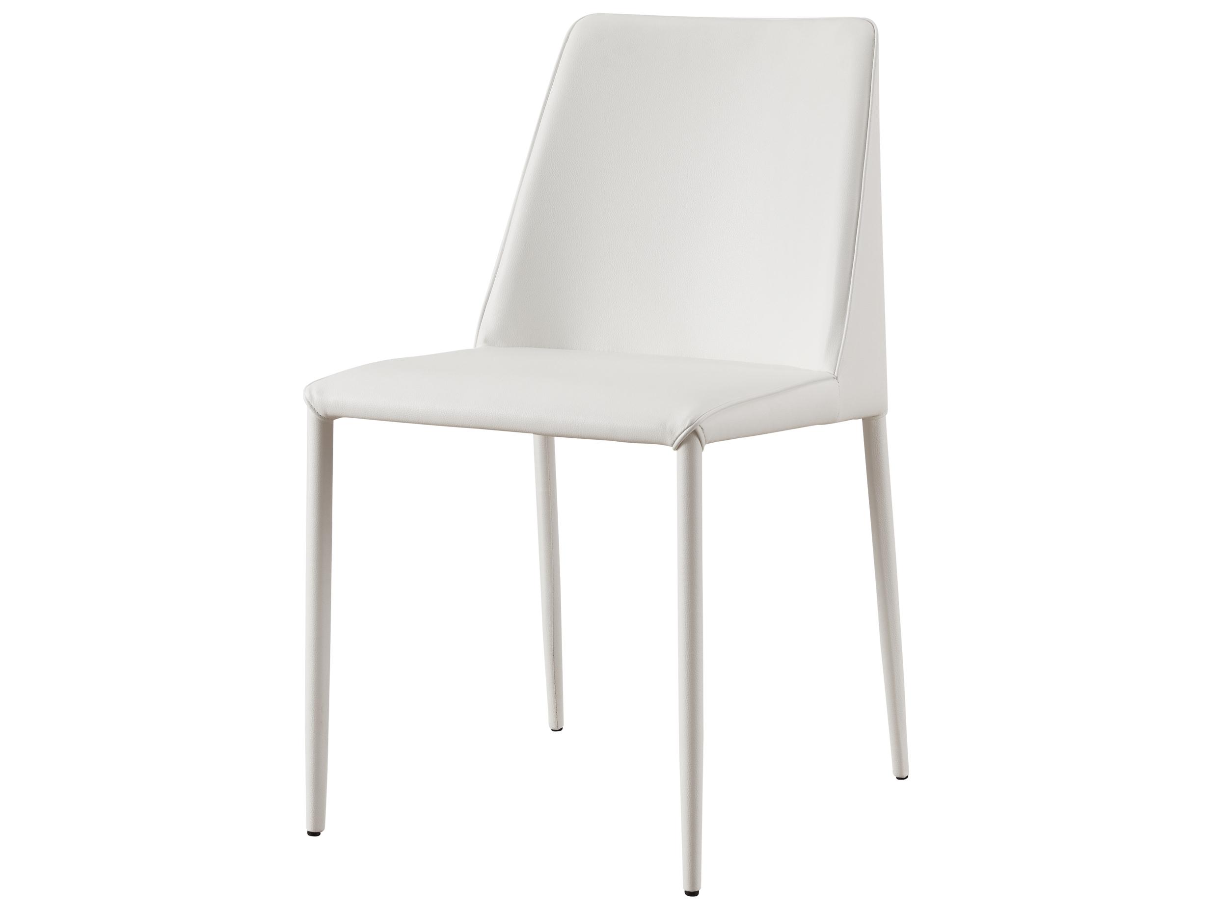 Moe's Home White Upholstered Side Dining Chair - Set of Two