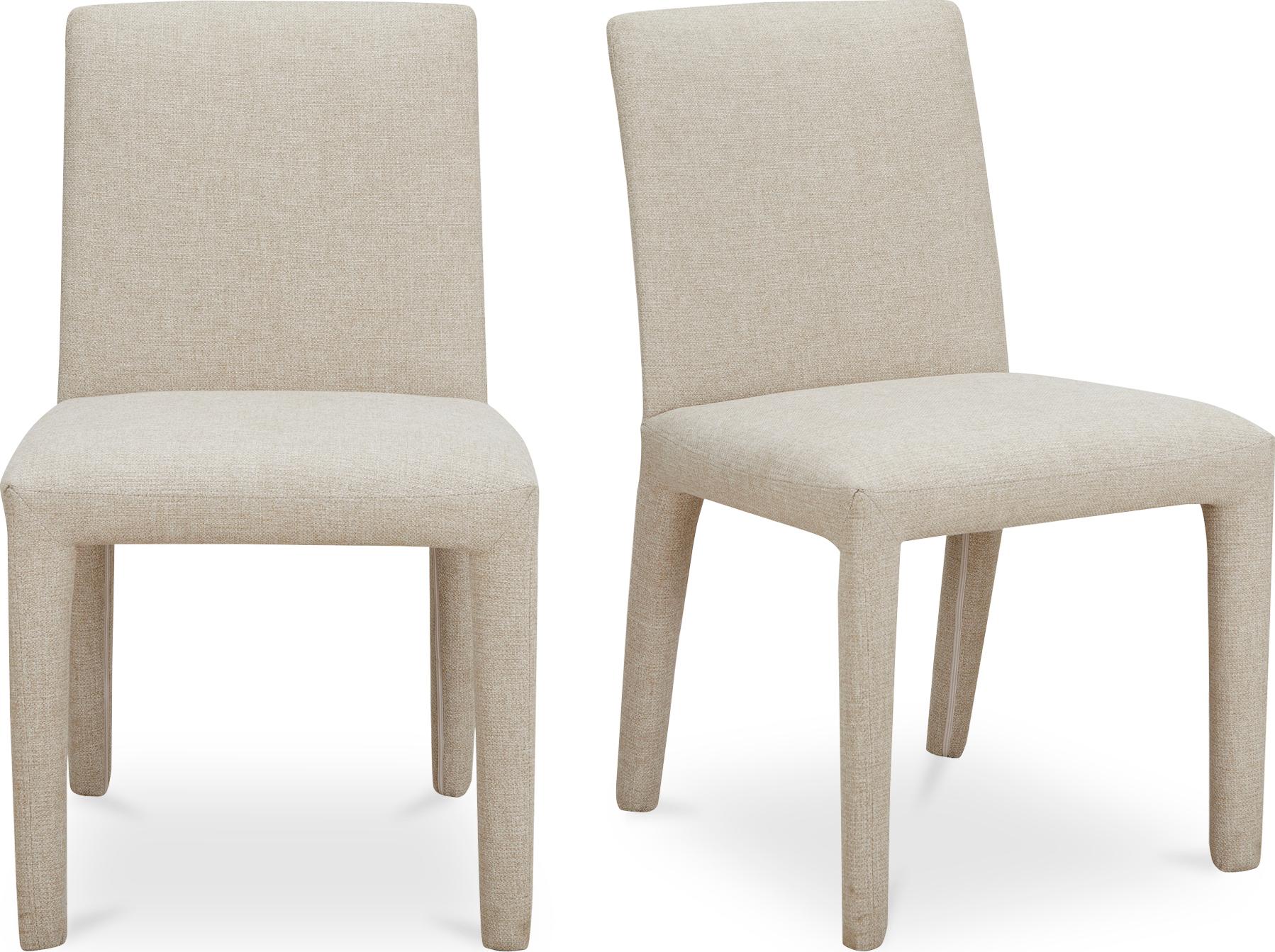 Moe's Home Monte Dining Chair Beige Set of 2 - Set of Two