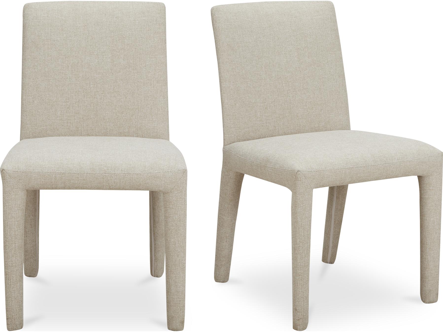 Moe's Home Monte Dining Chair Beige Set of 2 - Set of Two
