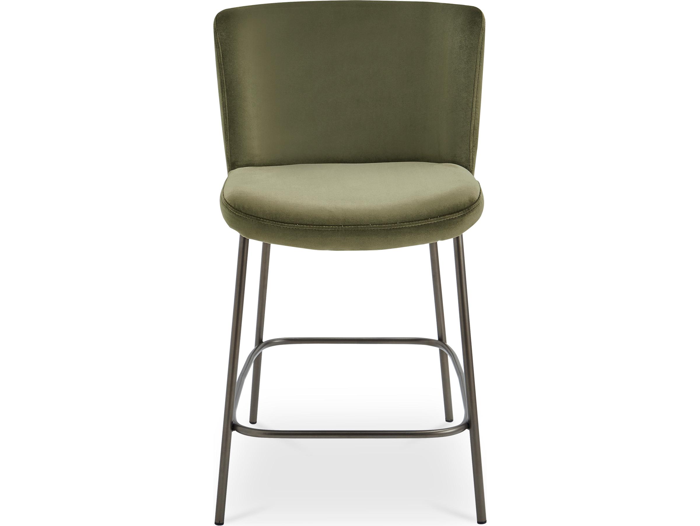 Moe's Home Early Faux Green Mohair Counter Stool