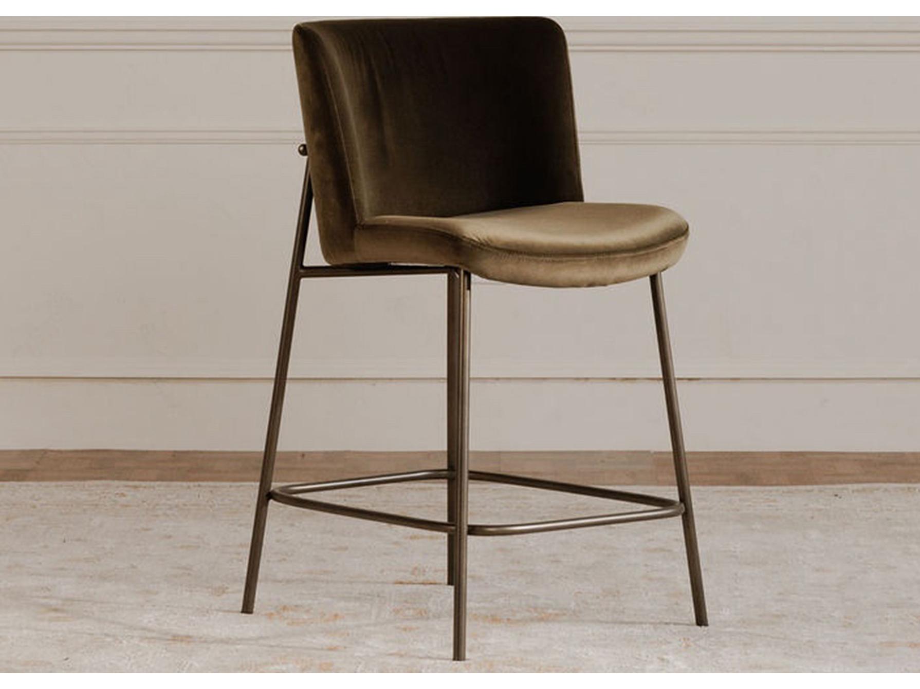 Moe's Home Early Faux Green Mohair Counter Stool