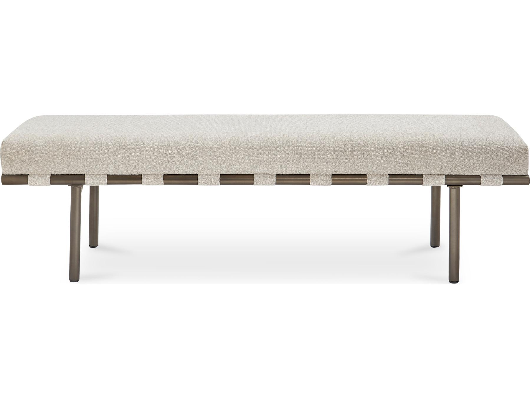 Moe's Home Carson Beige Upholstered Accent Bench