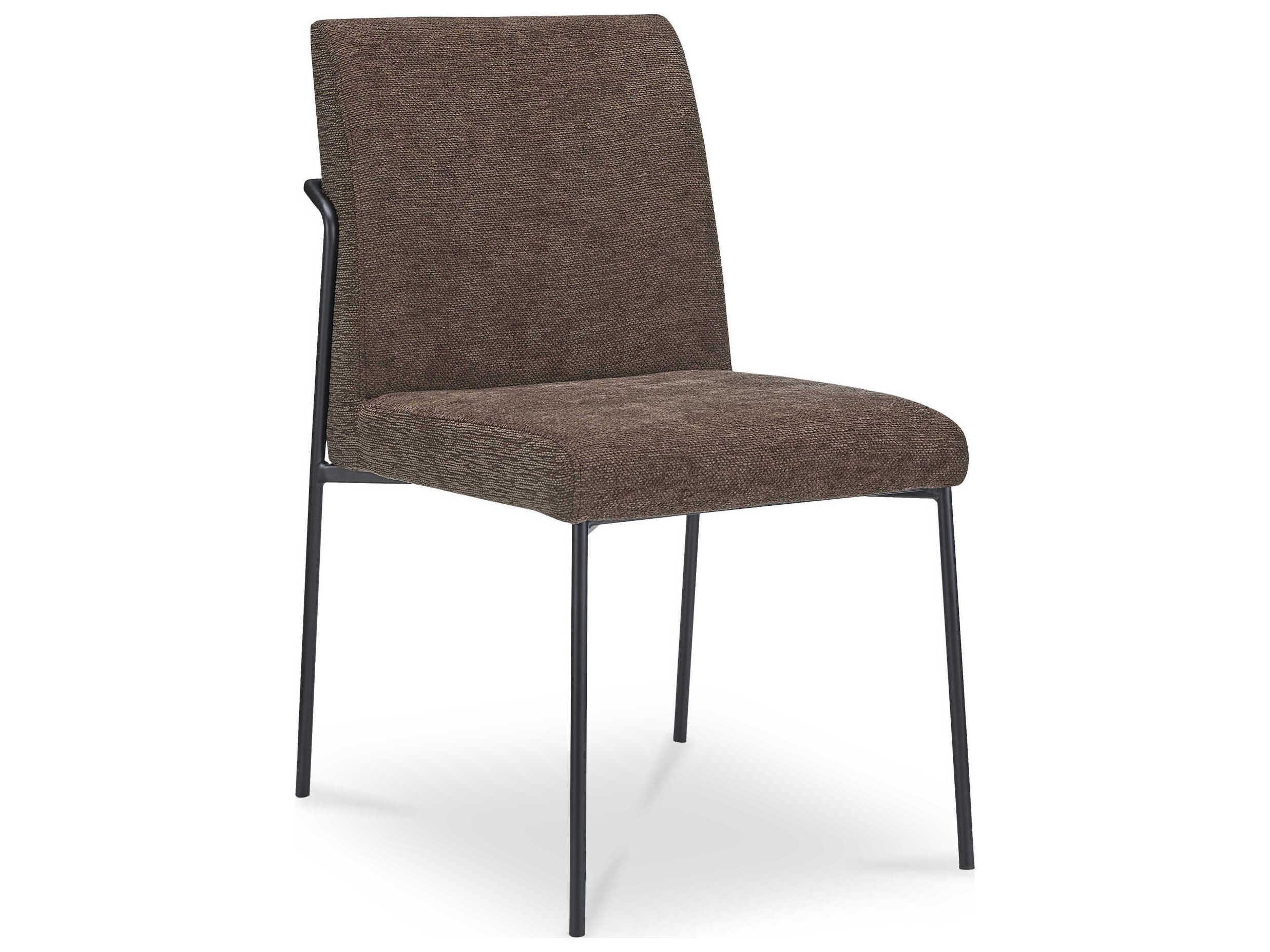 Moe's Home Danny Plywood Brown Upholstered Armless Dining Chair Set of 2