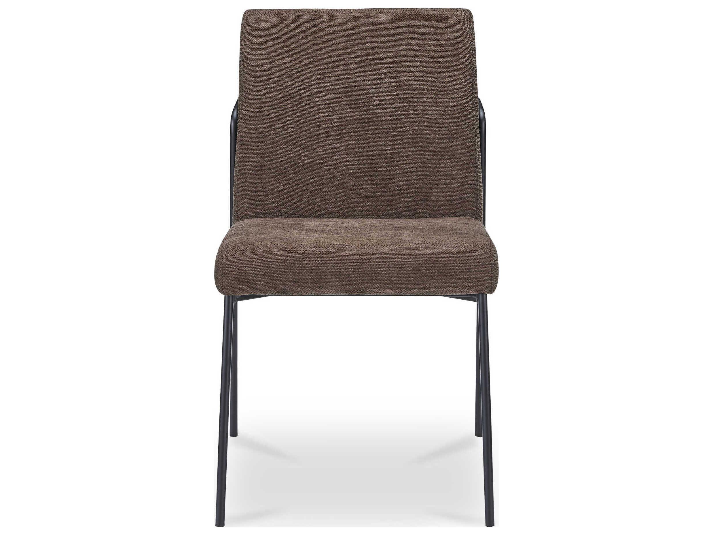 Moe's Home Danny Plywood Brown Upholstered Armless Dining Chair Set of 2