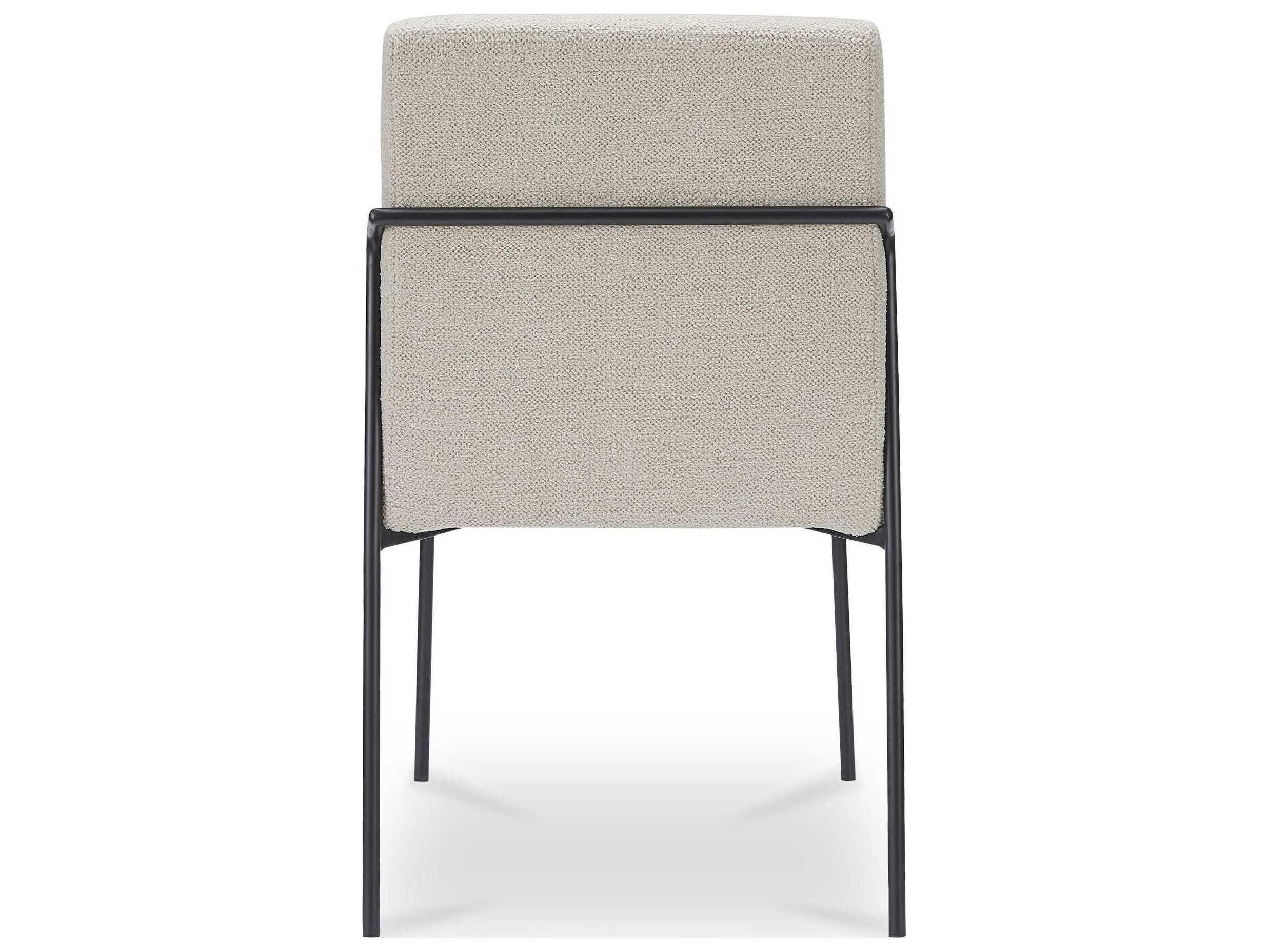 Moe's Home Danny Plywood White Upholstered Armless Dining Chair Set of 2