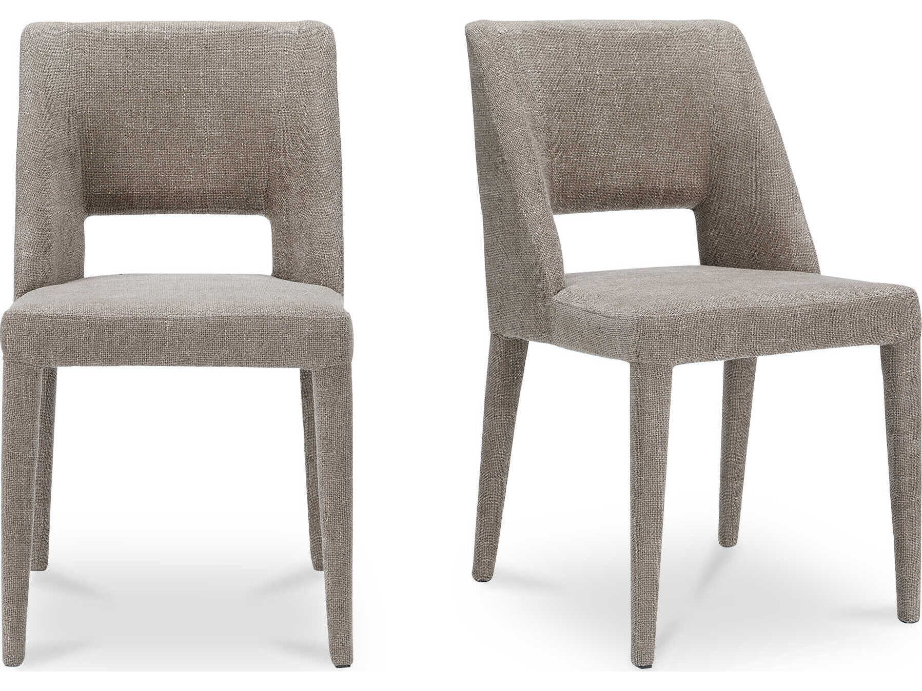 Moe's Home Joyce Plywood Brown Upholstered Armless Dining Chair Set of 2