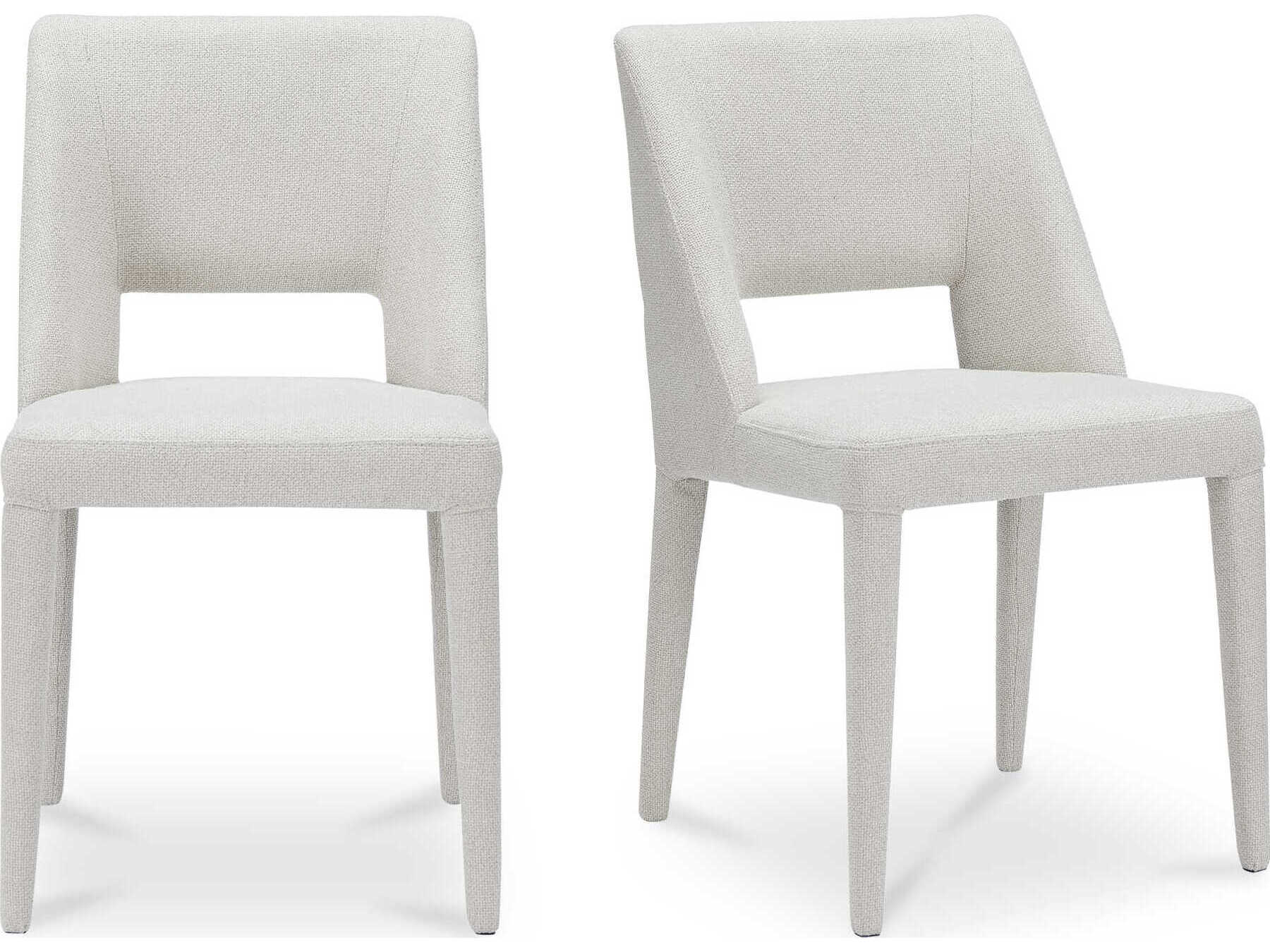 Moe's Home Joyce Plywood Beige Upholstered Armless Dining Chair Set of 2