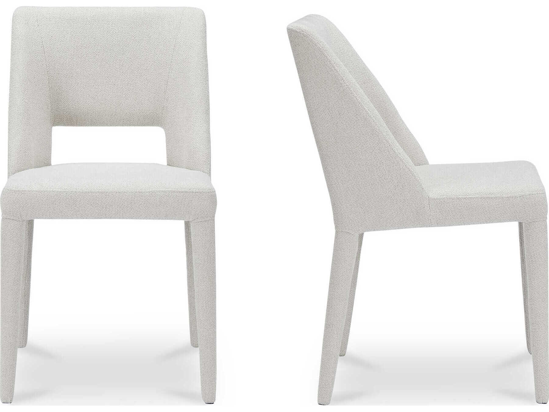 Moe's Home Joyce Plywood Beige Upholstered Armless Dining Chair Set of 2