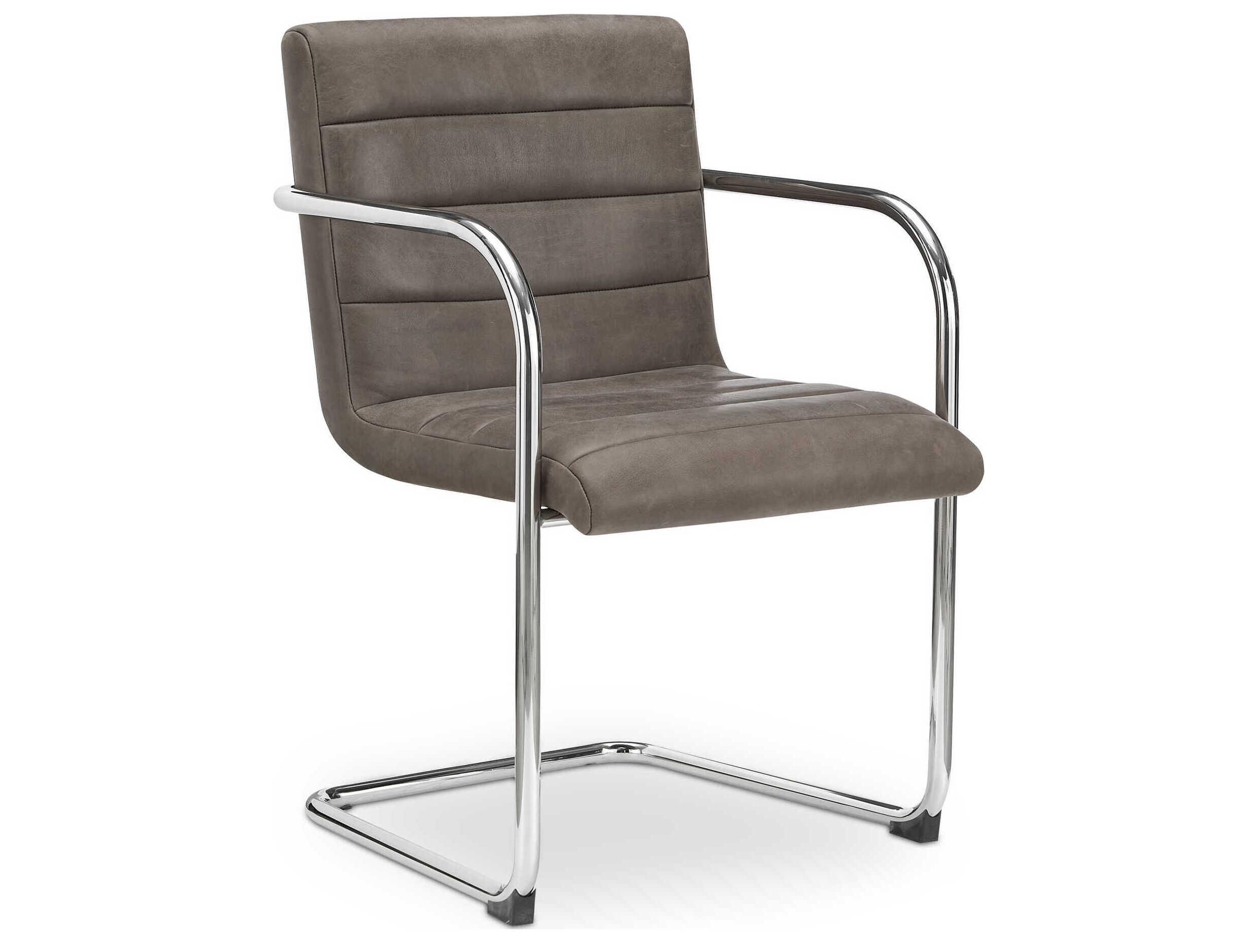 Moe's Home Pedro Plywood Brown Upholstered Arm Dining Chair Set of 2