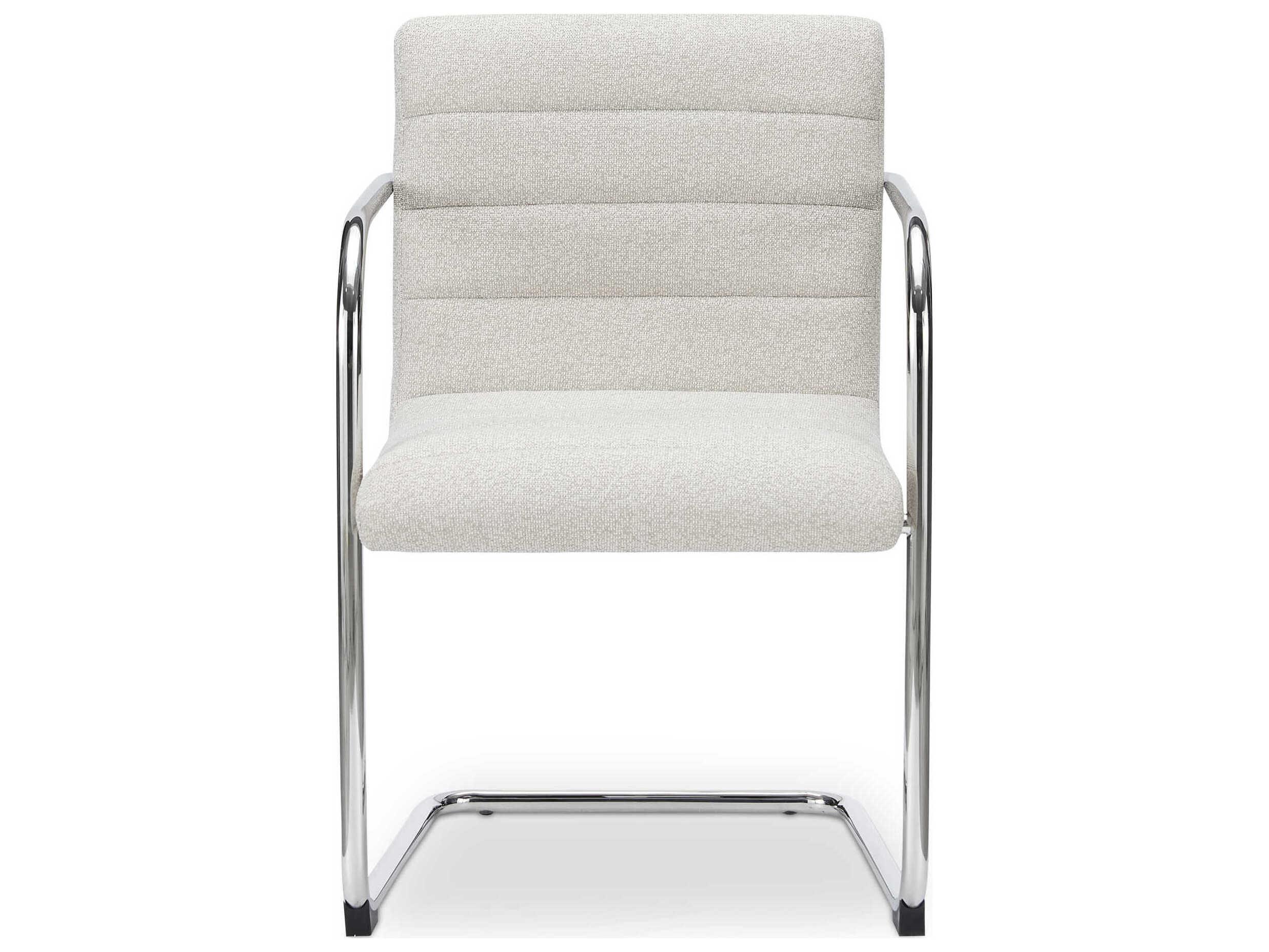 Moe's Home Pedro Plywood Beige Upholstered Arm Dining Chair Set of 2