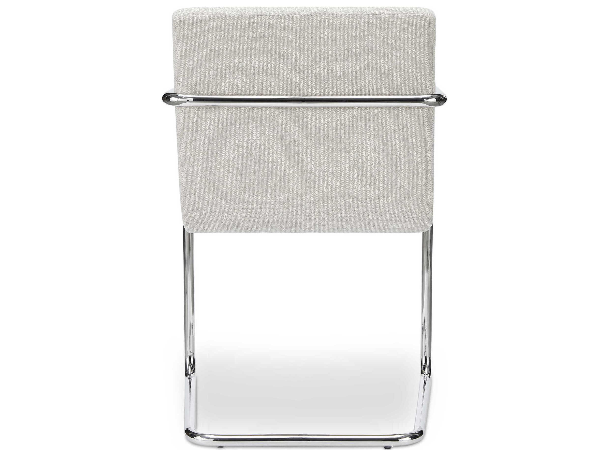 Moe's Home Pedro Plywood Beige Upholstered Arm Dining Chair Set of 2