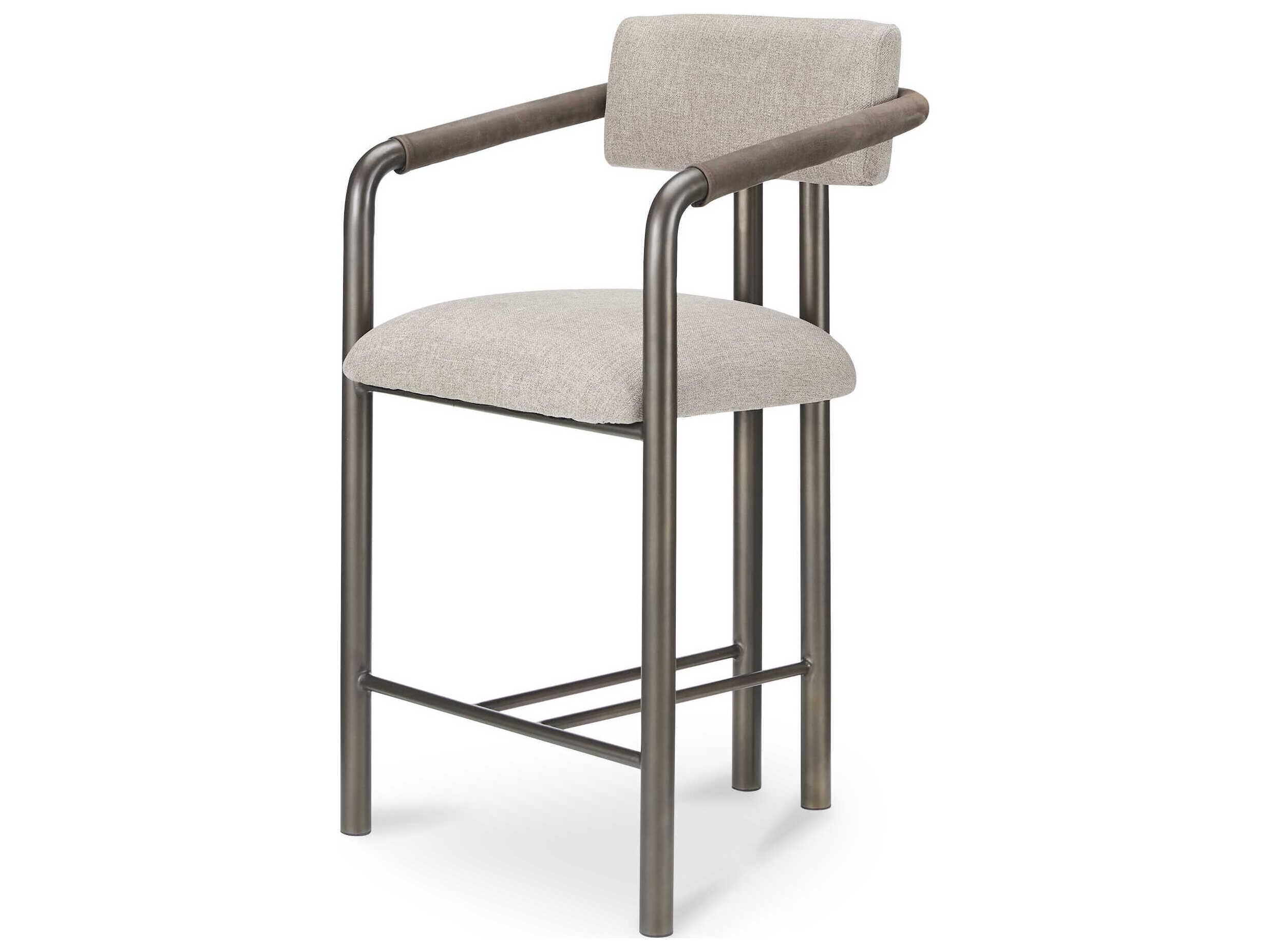 Moe's Home Cassidy Light Brown Upholstered Plywood Counter Stool