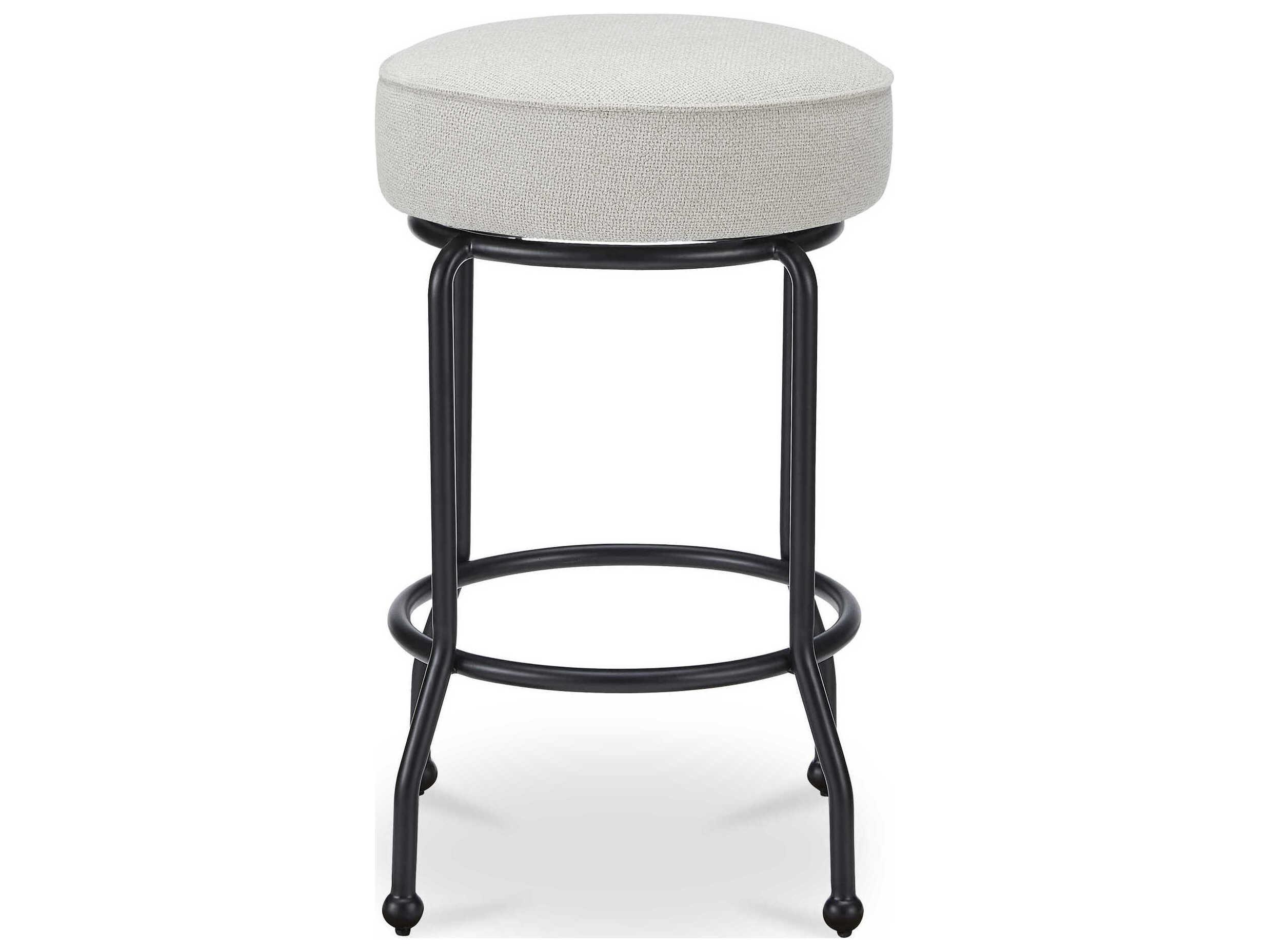 Moe's Home Kelsey Beige Upholstered Swivel Plywood Counter Stool