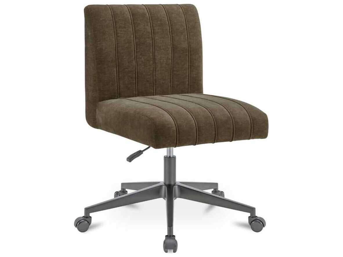 Moe's Home Sally Green Upholstered Adjustable Swivel Computer Office Chair