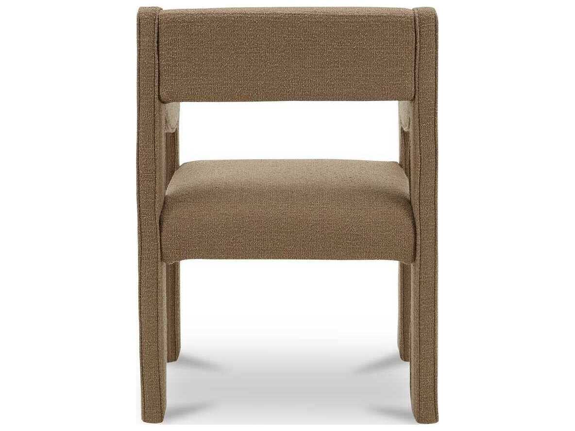 Moe's Home Elise Plywood Brown Upholstered Arm Dining Chair