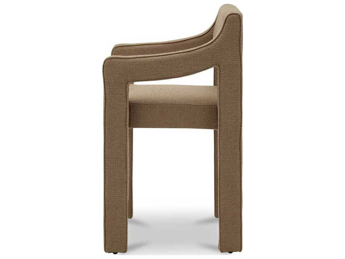 Moe's Home Elise Brown Upholstered Solid Wood Counter Stool