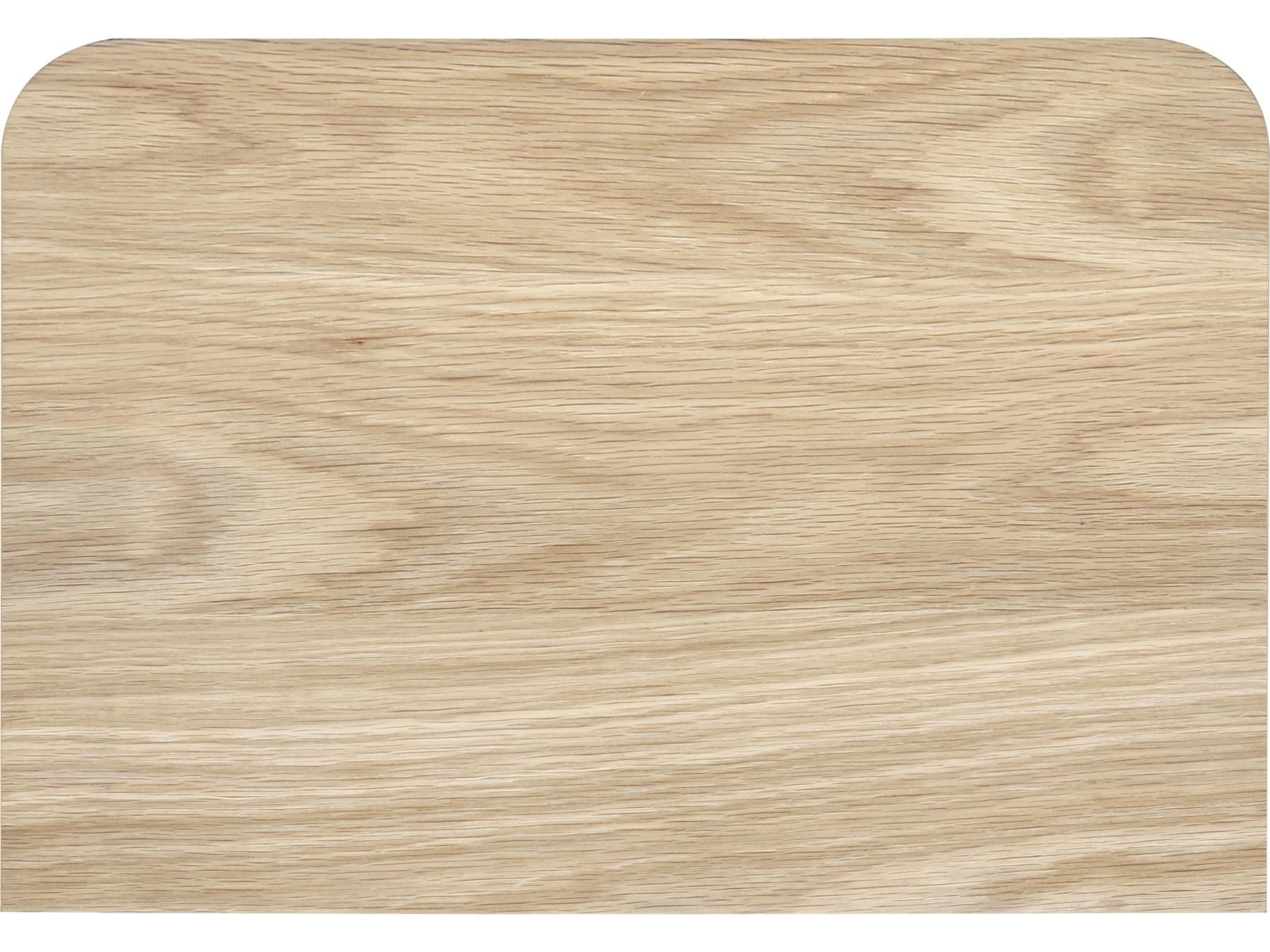 Moe's Home Round Off 1-Drawer Brown Oak Wood Nightstand