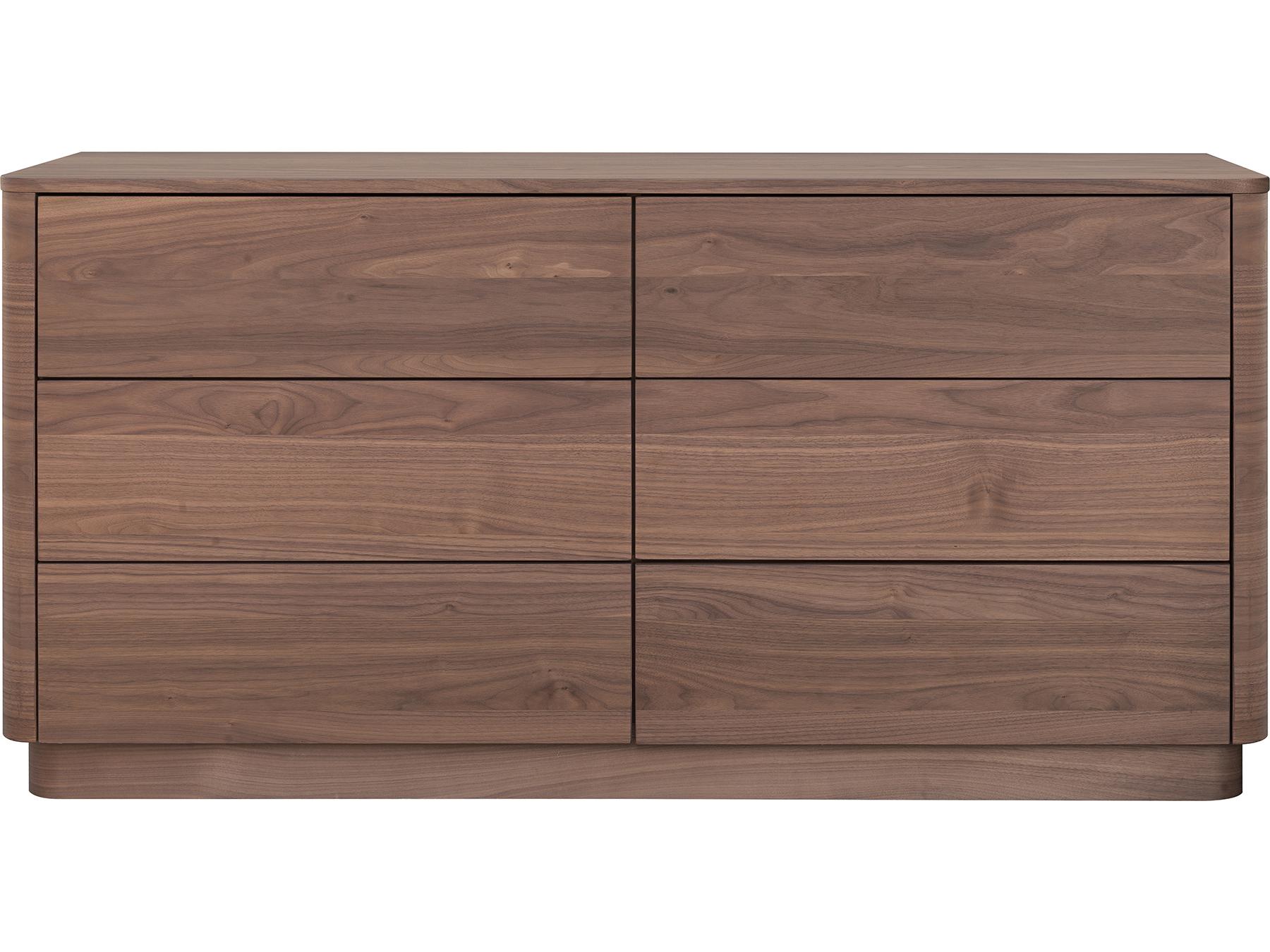 Moe's Home Round Off 6-Drawers Rubberwood Double Dresser