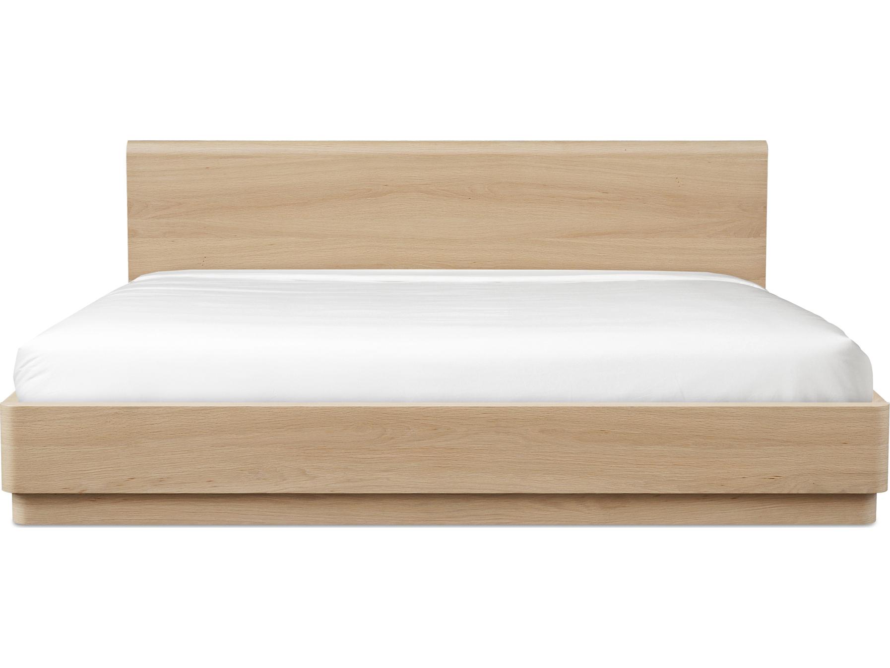 Moe's Home Round Off Queen Bed Light Oak Brown