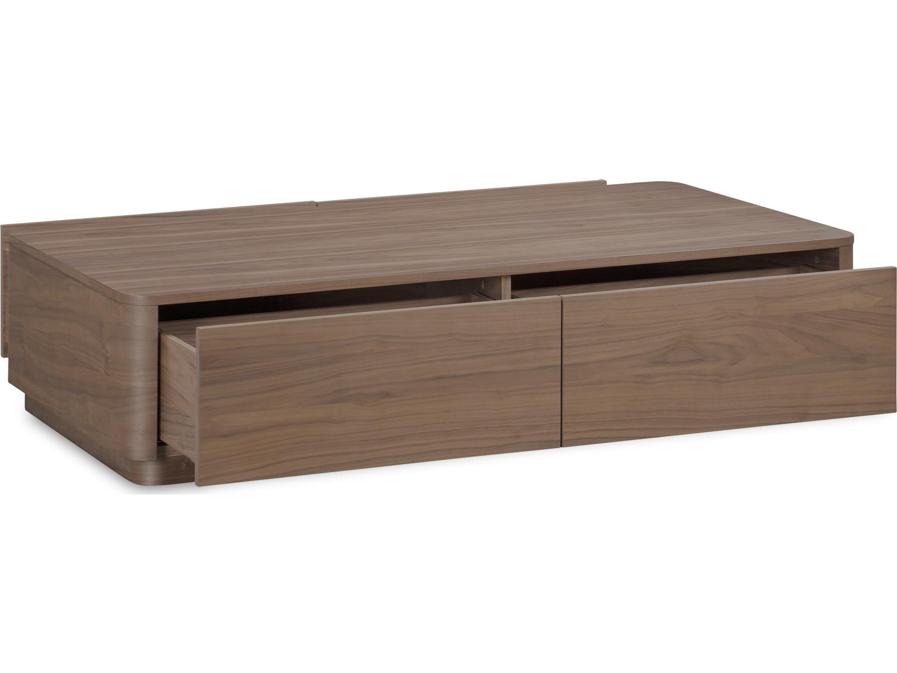 Moe's Home Round Off Rectangular Wood Brown Coffee Table