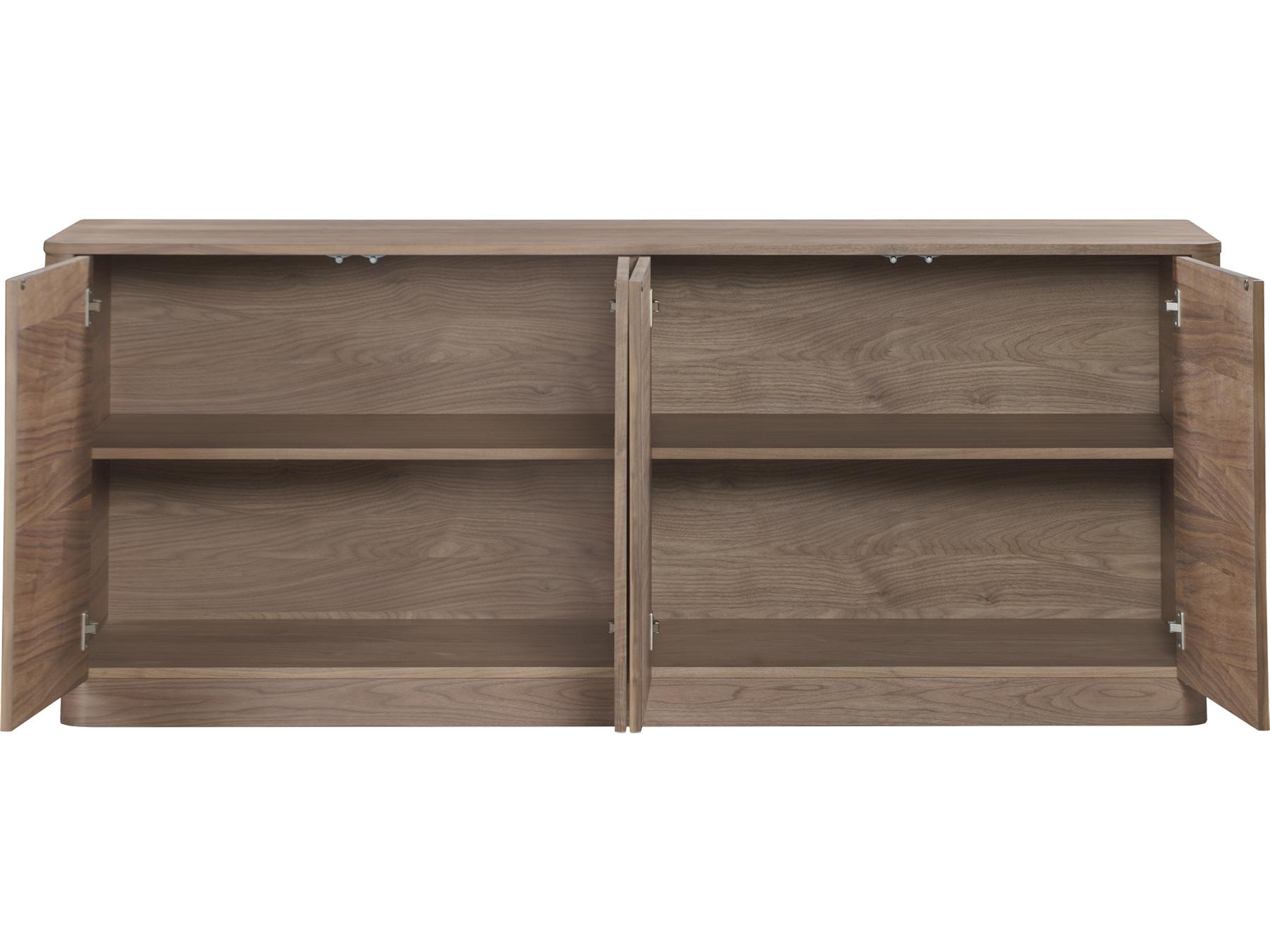 Moe's Home Round Off 72" Rubberwood Brown Sideboard
