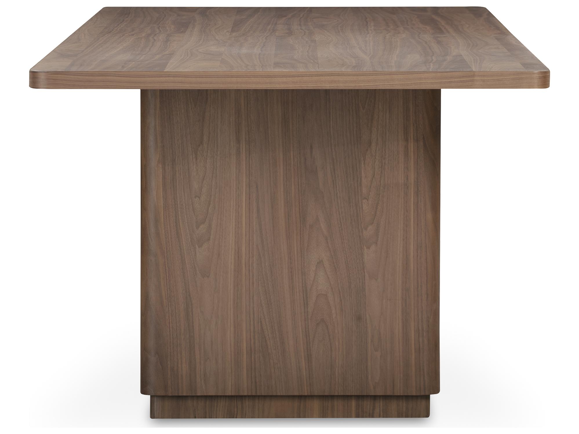 Moe's Home Round Off Rectangular Wood Brown Dining Table