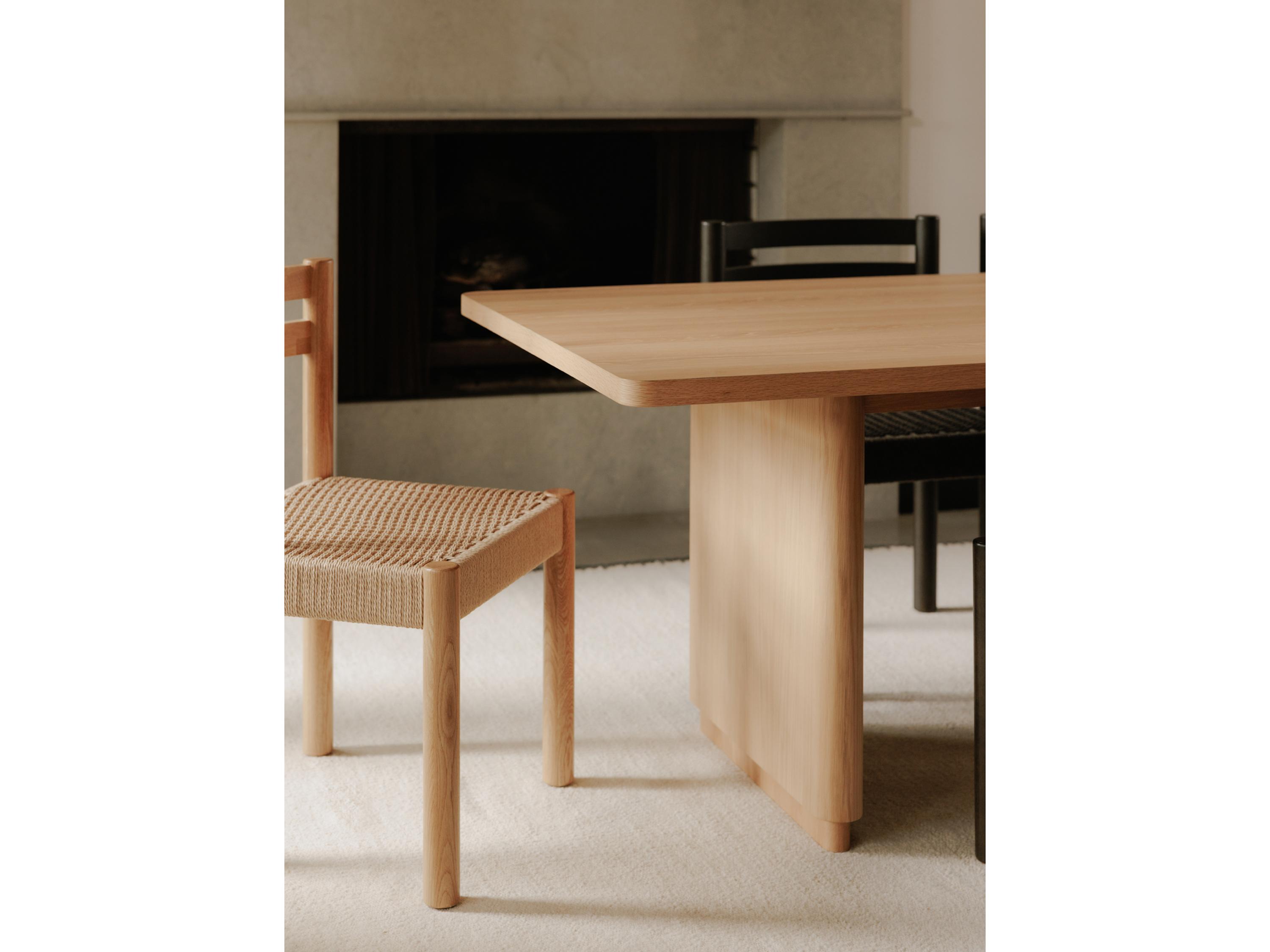 Moe's Home Round Off Rectangular Wood Natural Dining Table