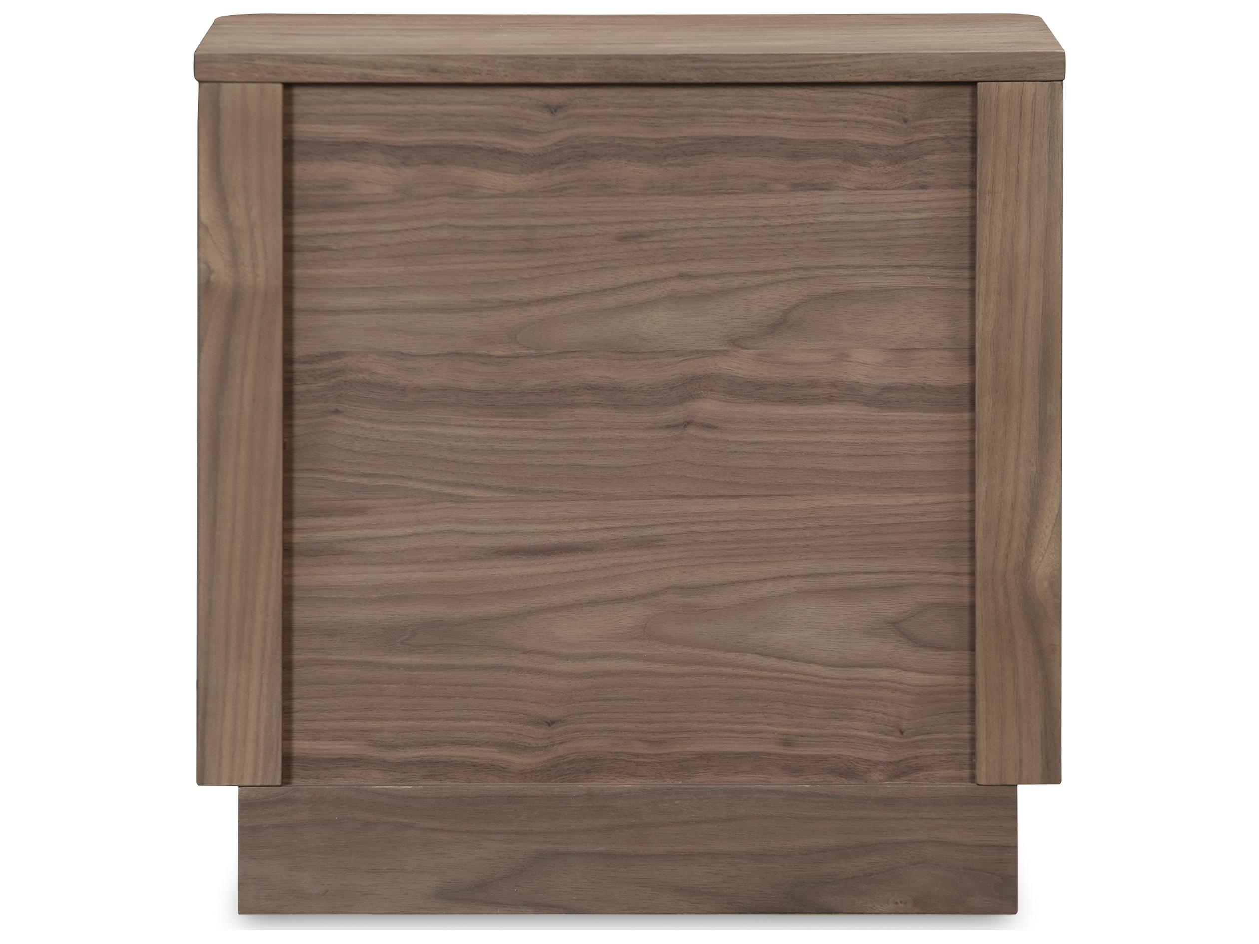 Moe's Home Round Off 2-Drawers Rubberwood Nightstand