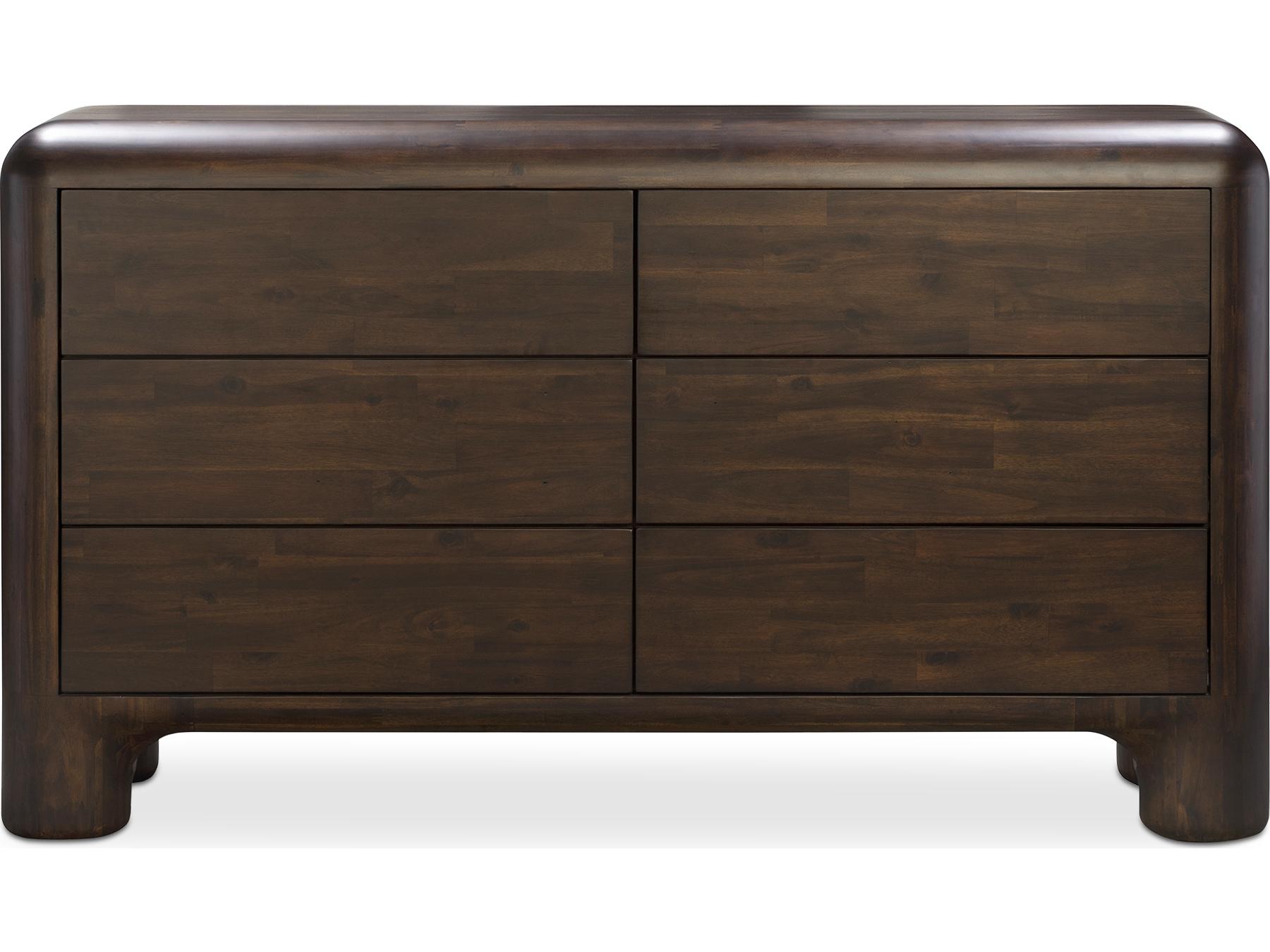 Moe's Home Rowan 6-Drawers Acacia Wood Double Dresser