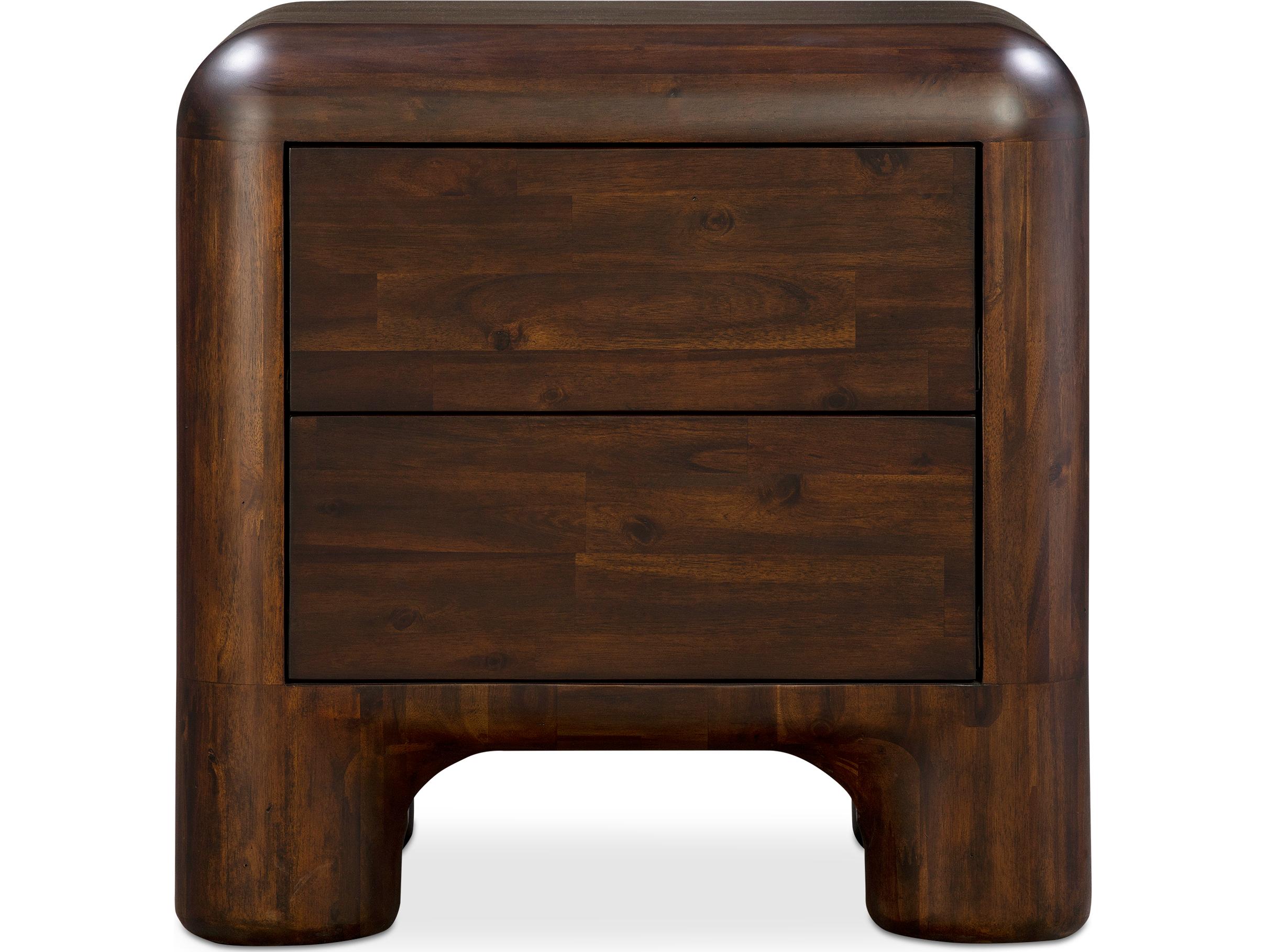 Moe's Home Rowan 2-Drawers Acacia Wood Nightstand