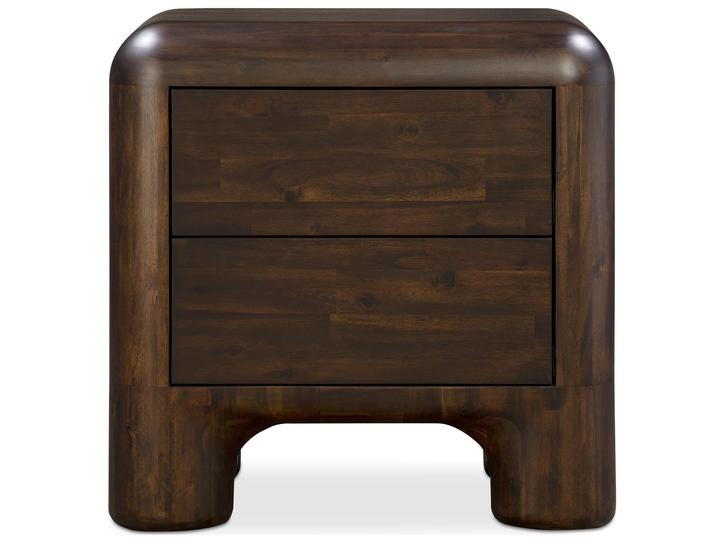 Moe's Home Rowan 2-Drawers Acacia Wood Nightstand