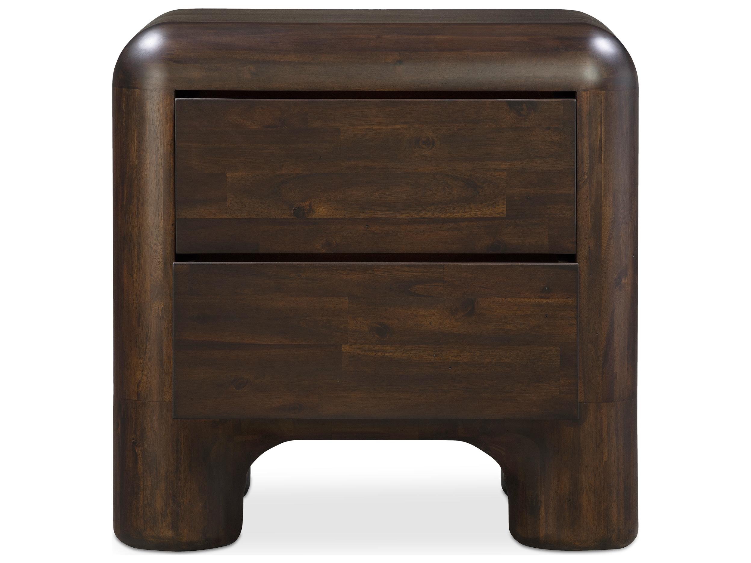 Moe's Home Rowan 2-Drawers Acacia Wood Nightstand