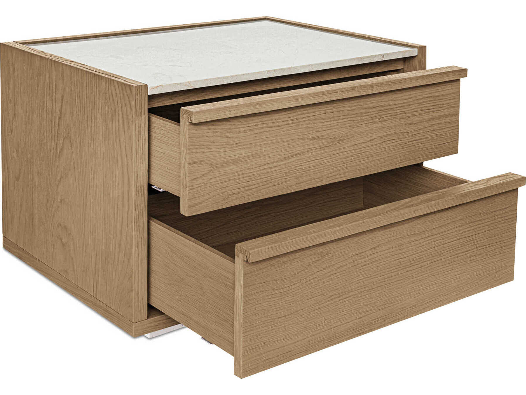 Moe's Home Ashcroft 2-Drawers Oak Wood Nightstand