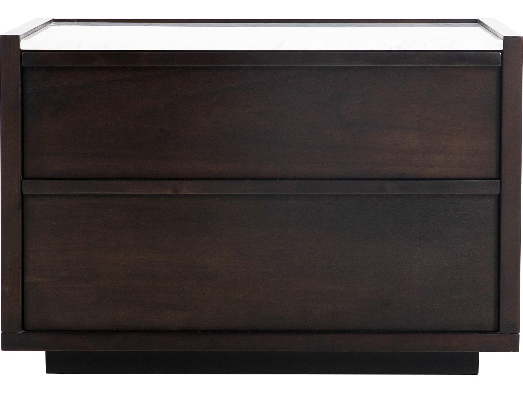 Moe's Home 2-Drawers Brown Acacia Wood Nightstand