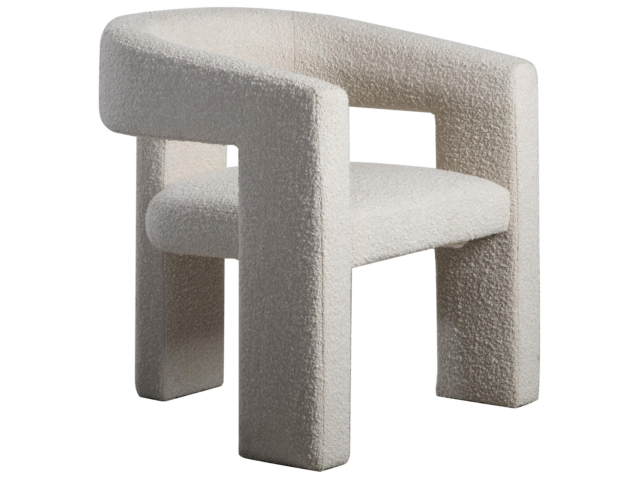 Moe's Home White Fabric Accent Chair