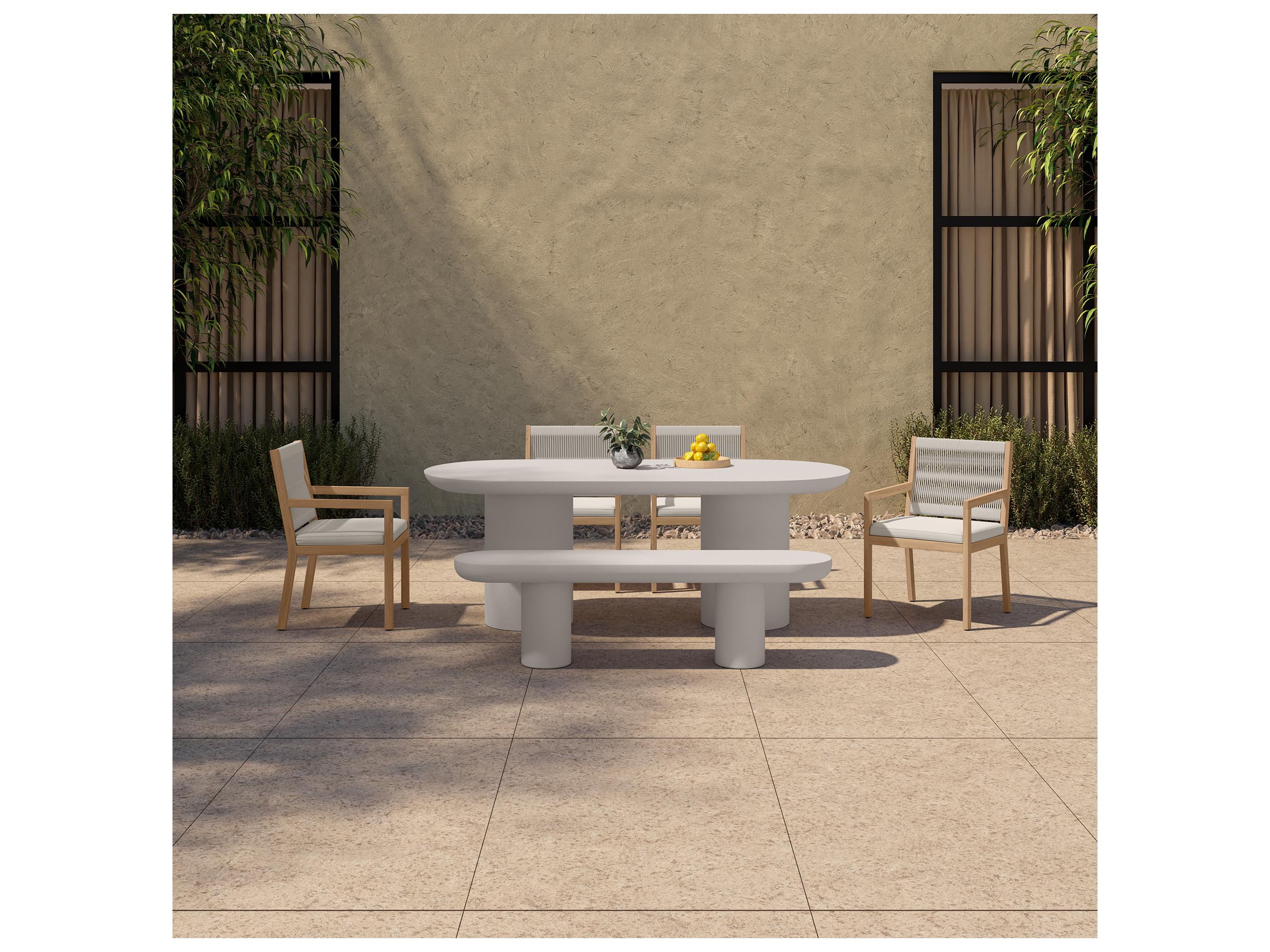 Moe's Home Rocca Oval Concrete Dining Table