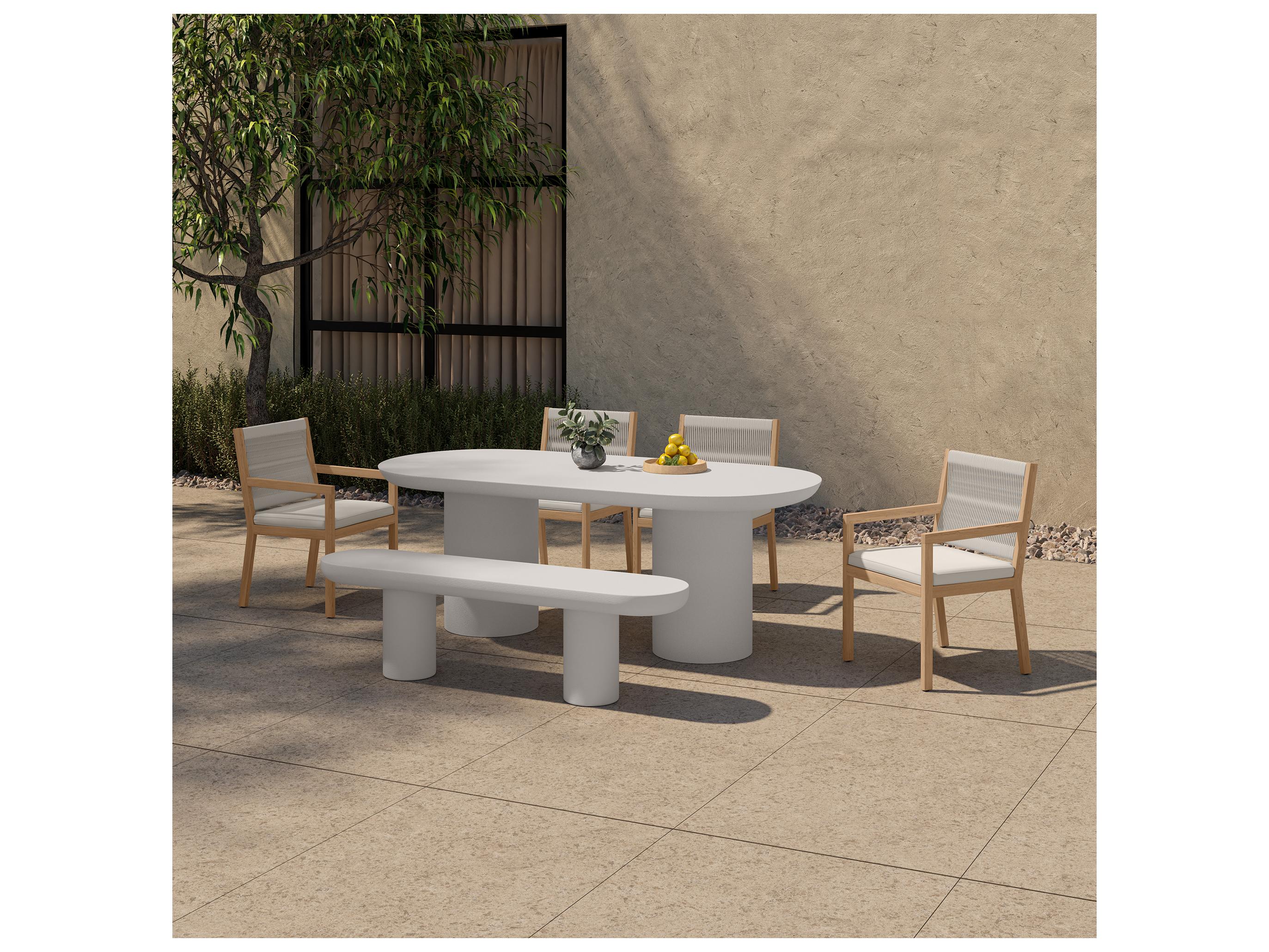 Moe's Home Rocca Oval Concrete Dining Table